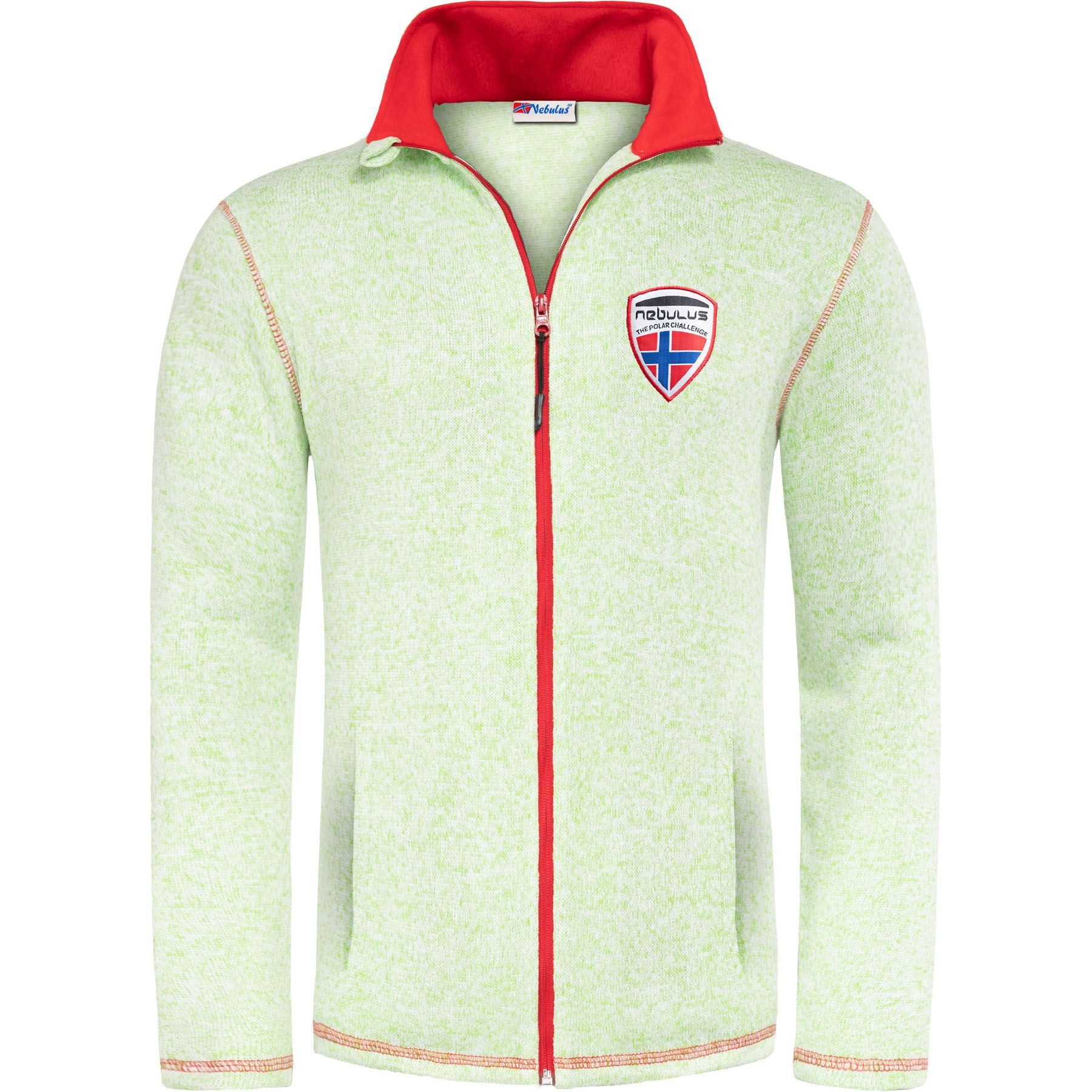 Nebulus Fleecejacke LANAI, P5158 - Herren, lime-rot, S