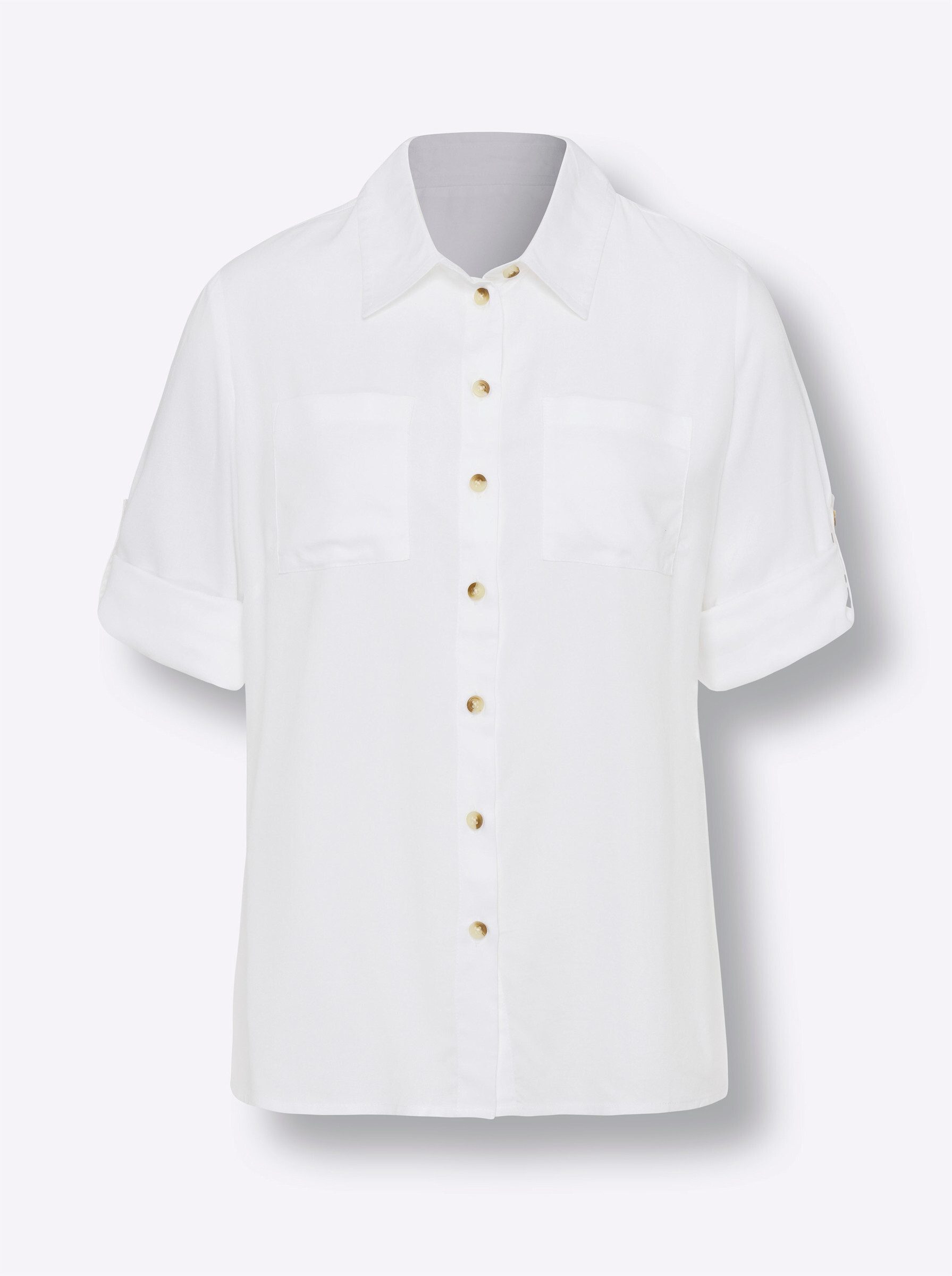 Sieh an! Klassische Bluse Bluse 3/4-Arm