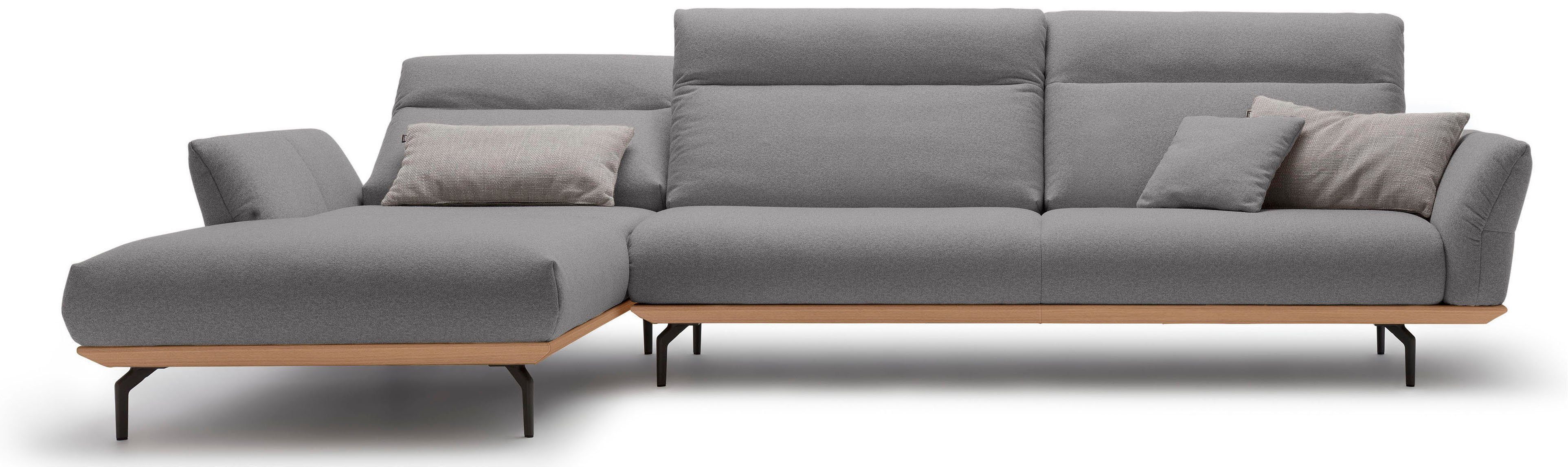 hülsta sofa Winkelfüße Umbragrau, Sockel Ecksofa in 338 in Eiche, hs.460, Breite cm