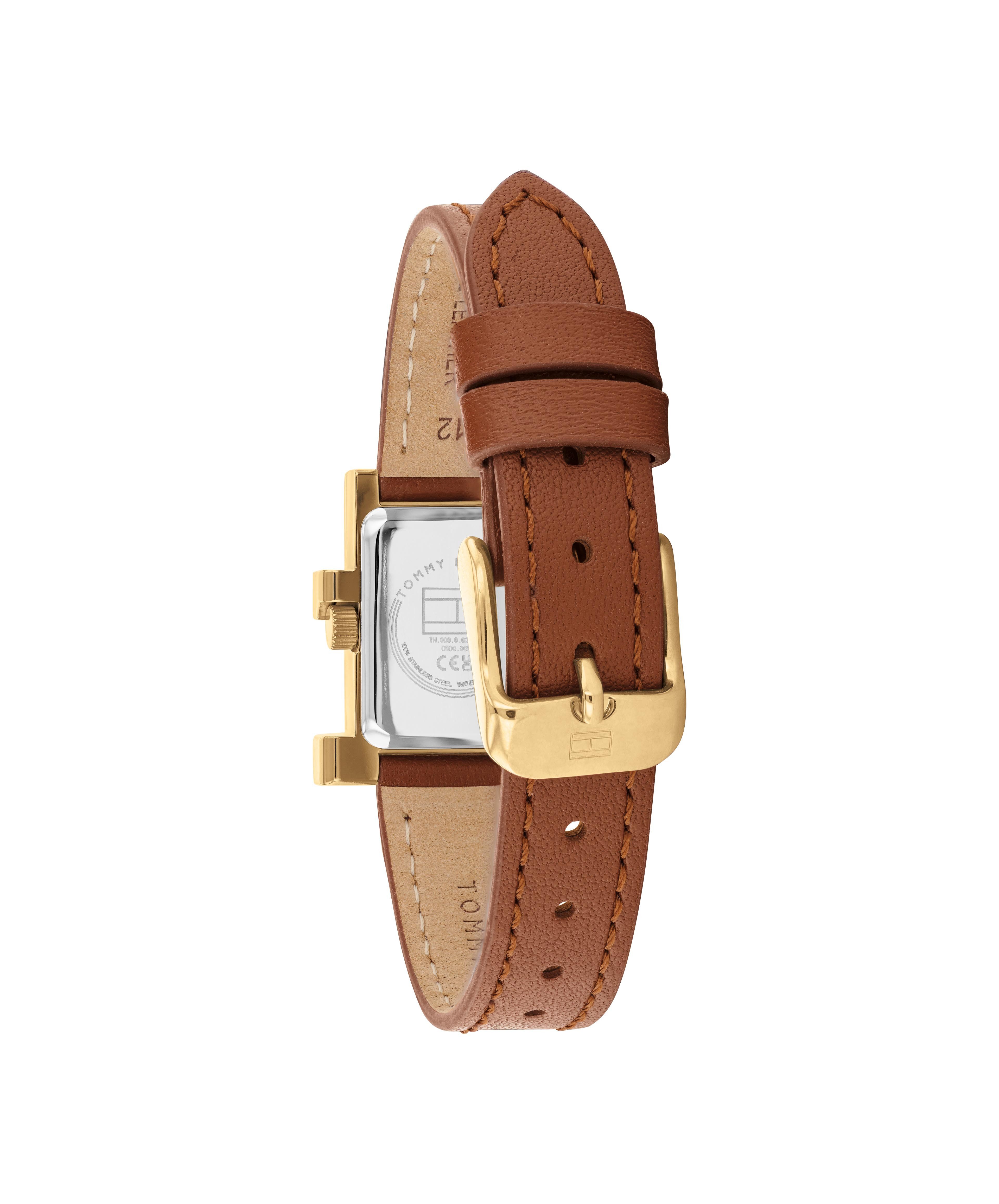Tommy Hilfiger Quarzuhr TH85 1782822, Armbanduhr, Damenuhr, Lederarmband, analog