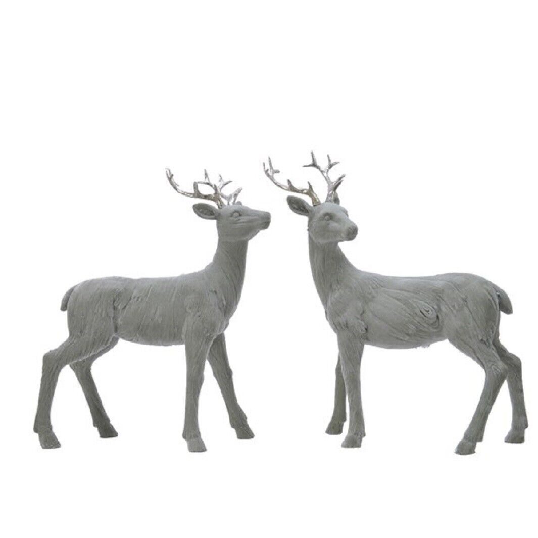 Kaemingk Weihnachtsfigur Dekofigur Hirsch Weihnachten Jagd Kunstoff grün 9x23x31 cm Stückpreis