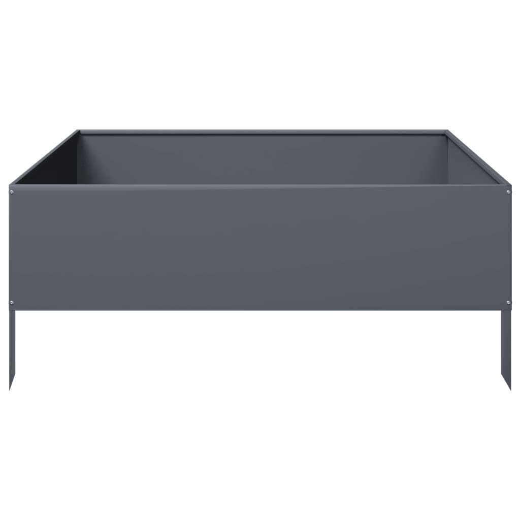 vidaXL Hochbeet Hochbeet Anthrazit 100x100x41 cm Stahl (1 St) – Bild 4 von 5