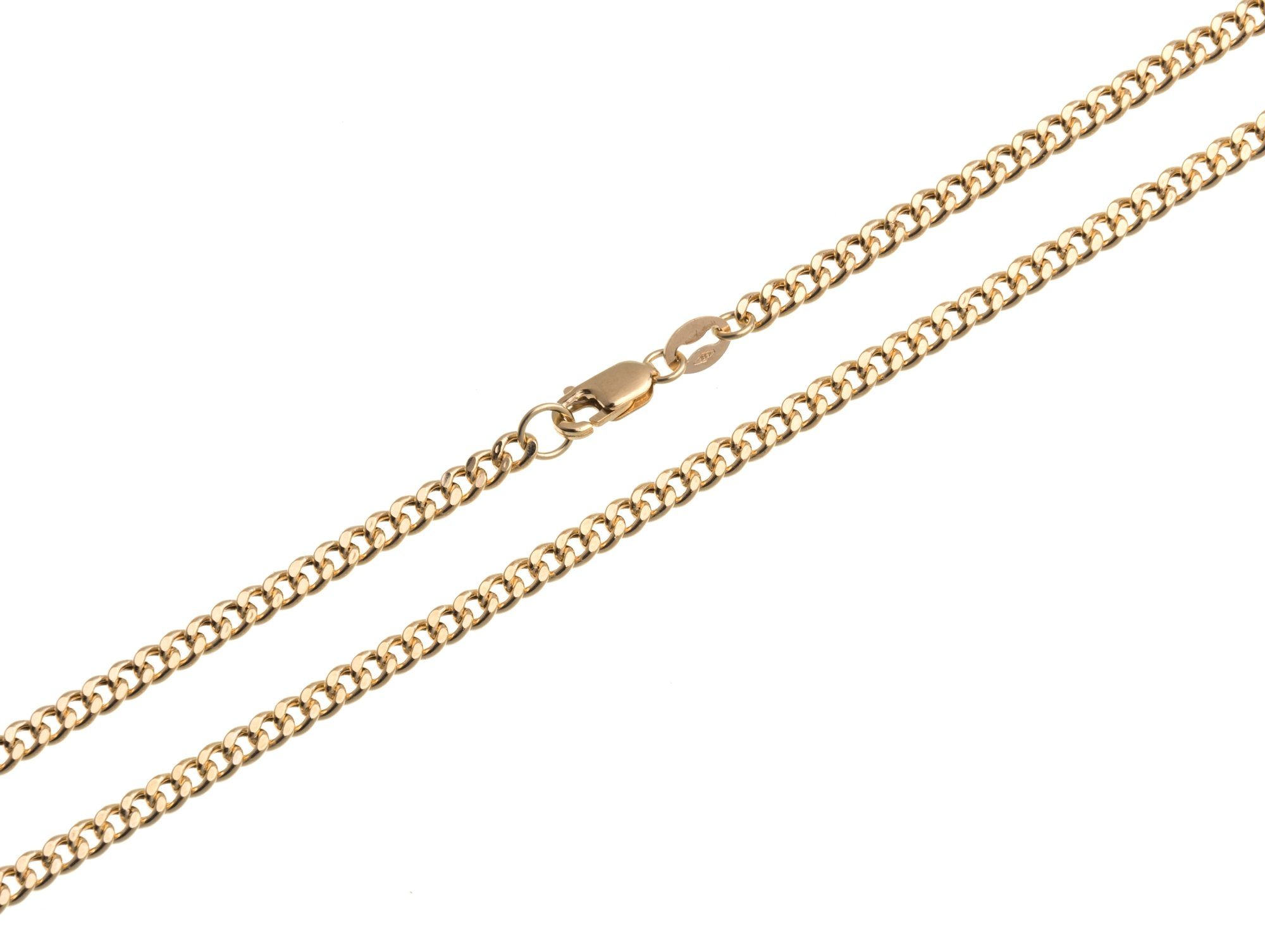 Silberkettenstore Goldkette echt Panzerkette, wählbar 585 3mm, Länge Gold - 40-90cm