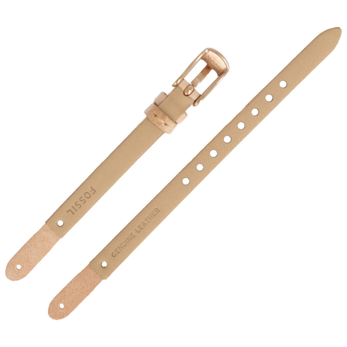 Fossil Uhrenarmband 8mm Leder Beige ES-3745 LB-ES3745