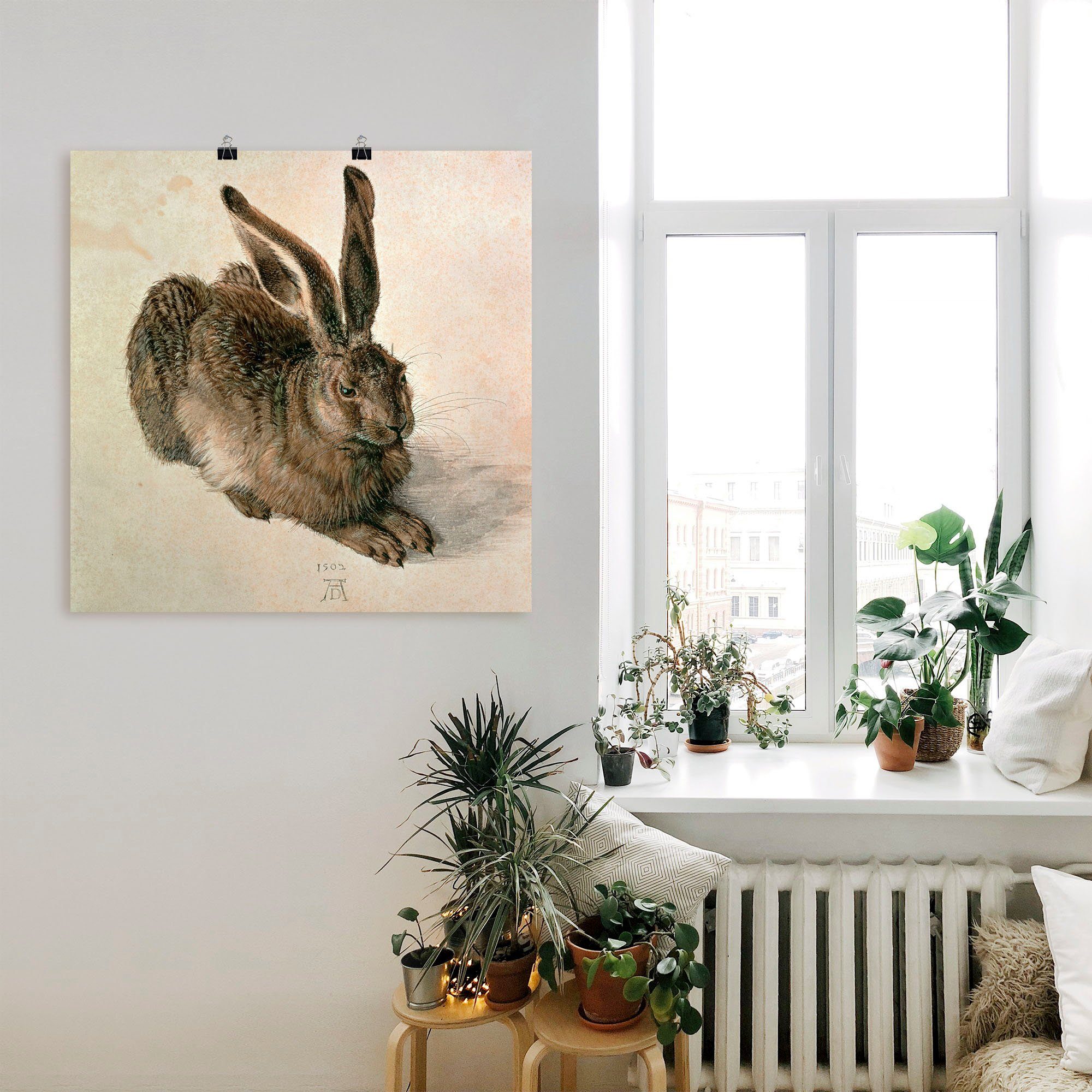 Artland Wandbild Junger Feldhase. 1502, Wildtiere (1 St), als Leinwandbild, Poster in verschied. Größen
