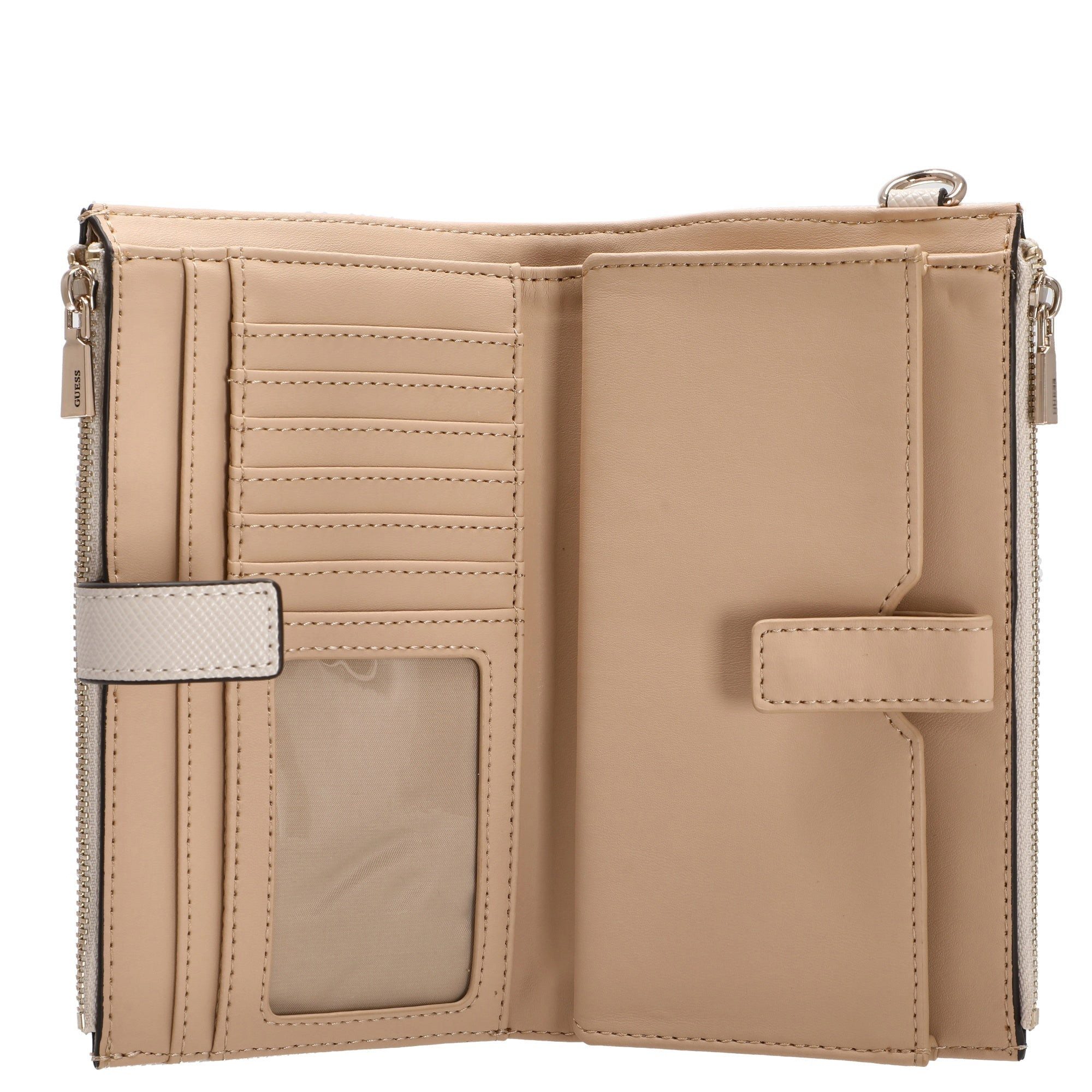 Guess Geldbörse Laurel II SLG Double Zip Organizer - Geldbörse (bone) günstig online kaufen