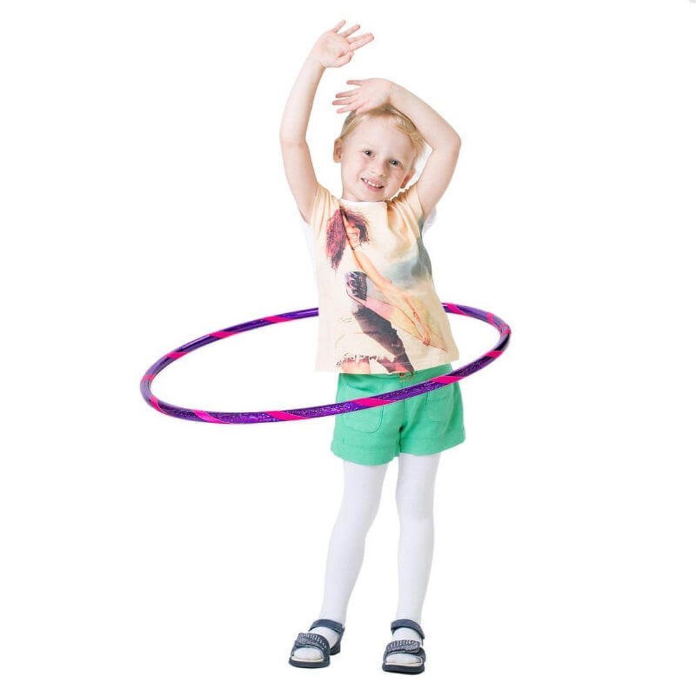 Hoopomania Hula-Hoop-Reifen Glamour Kinder Hula Hoop, Ø70cm, Violett-Pink