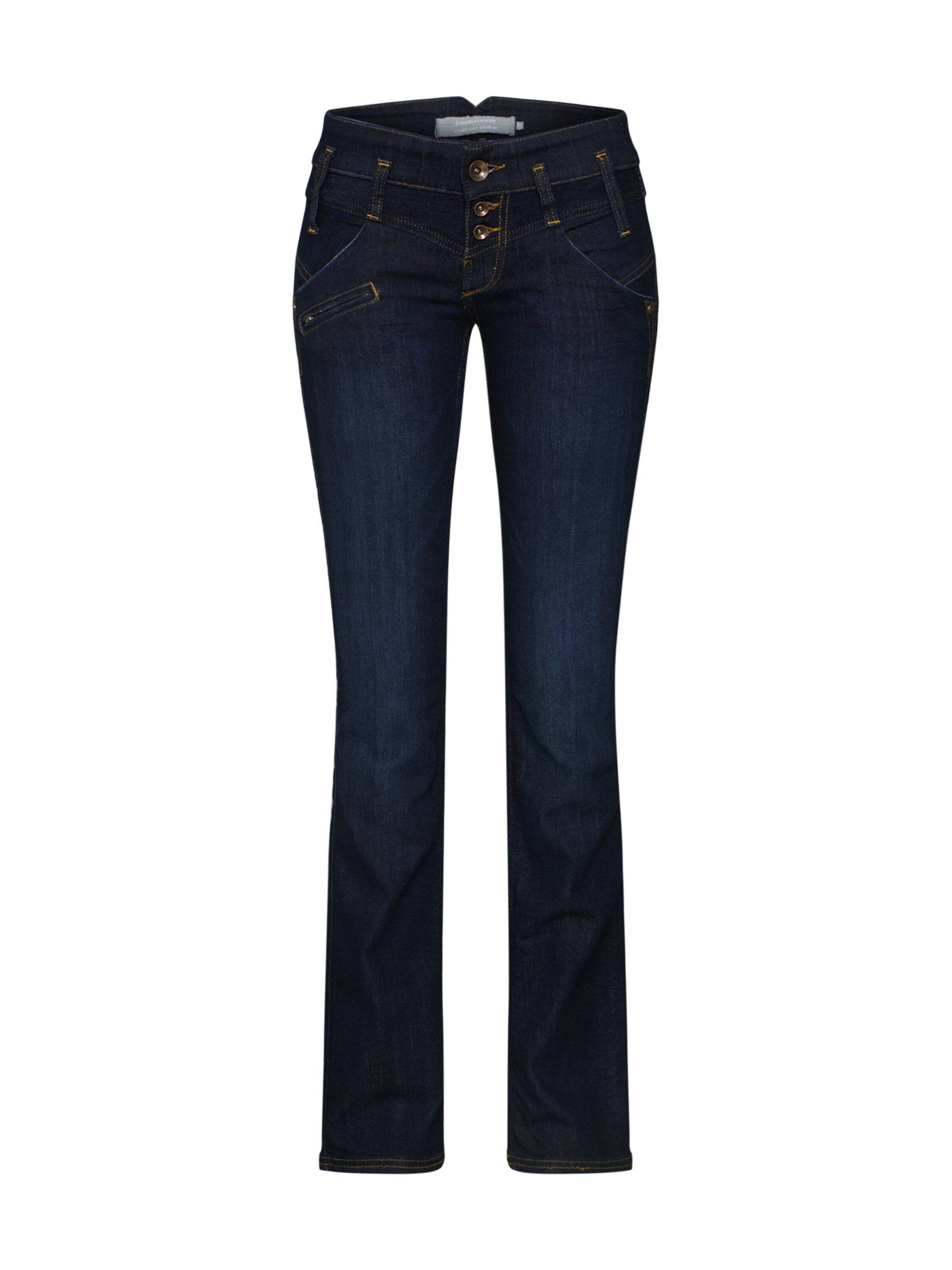 Plain/ohne (1-tlg) Amelie Details, Porter Freeman Slim-fit-Jeans T. Gürtelschlaufen