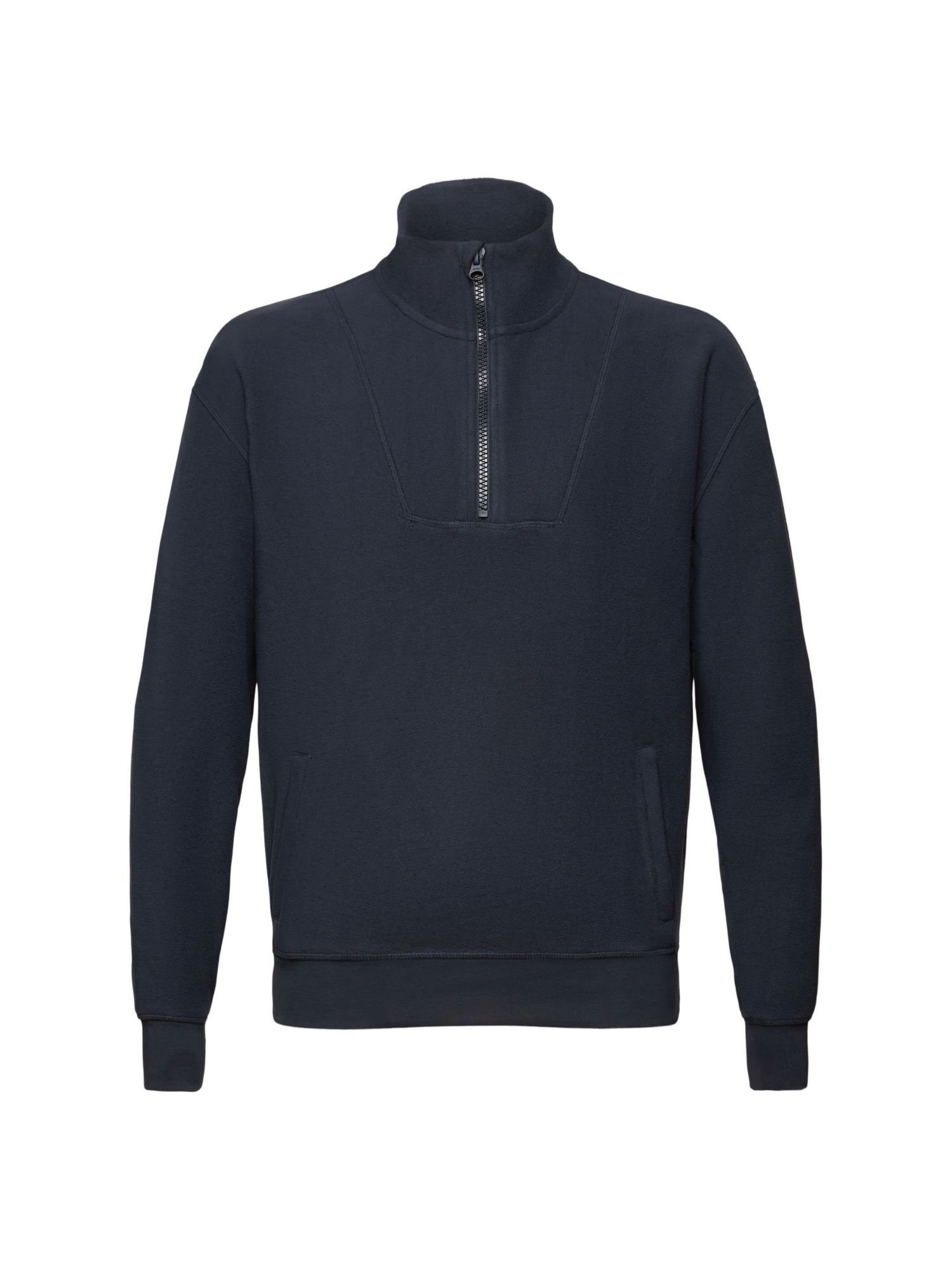 Zipper Sweatshirt halbem (1-tlg) Esprit Fleece-Sweatshirt mit