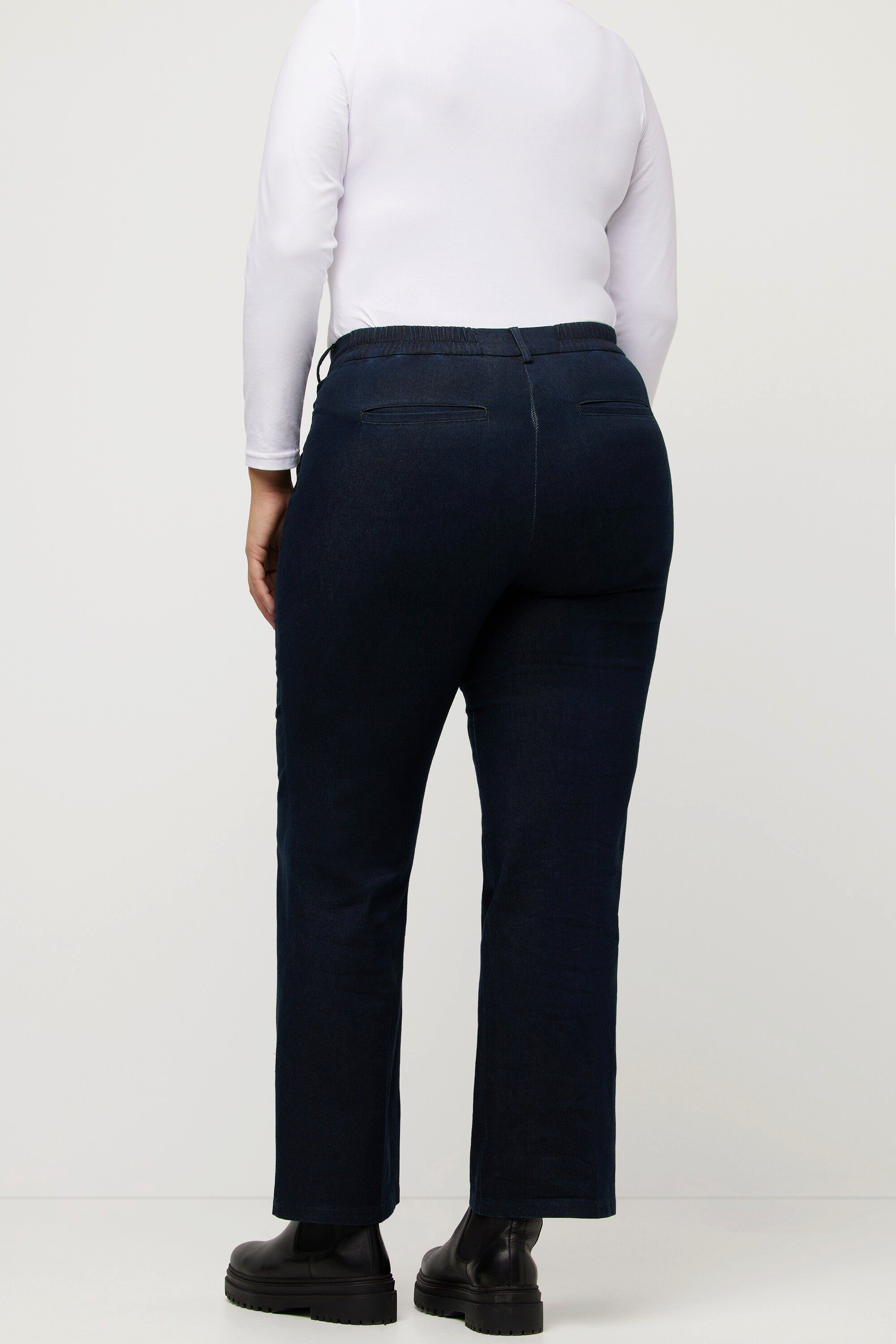 Ulla Popken Bügelfalten gerades Mary Bein Jeans Regular-fit-Jeans weites