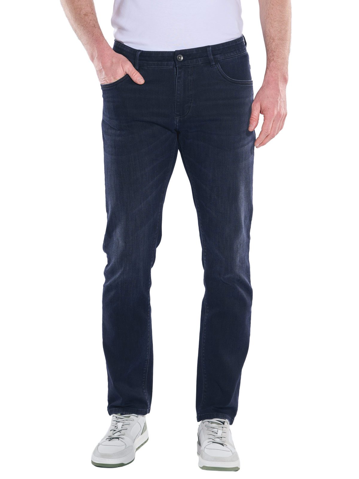 Engbers Stretch-Jeans Herren Jeans 5-Pocket Superstretch, Indigoblau günstig online kaufen