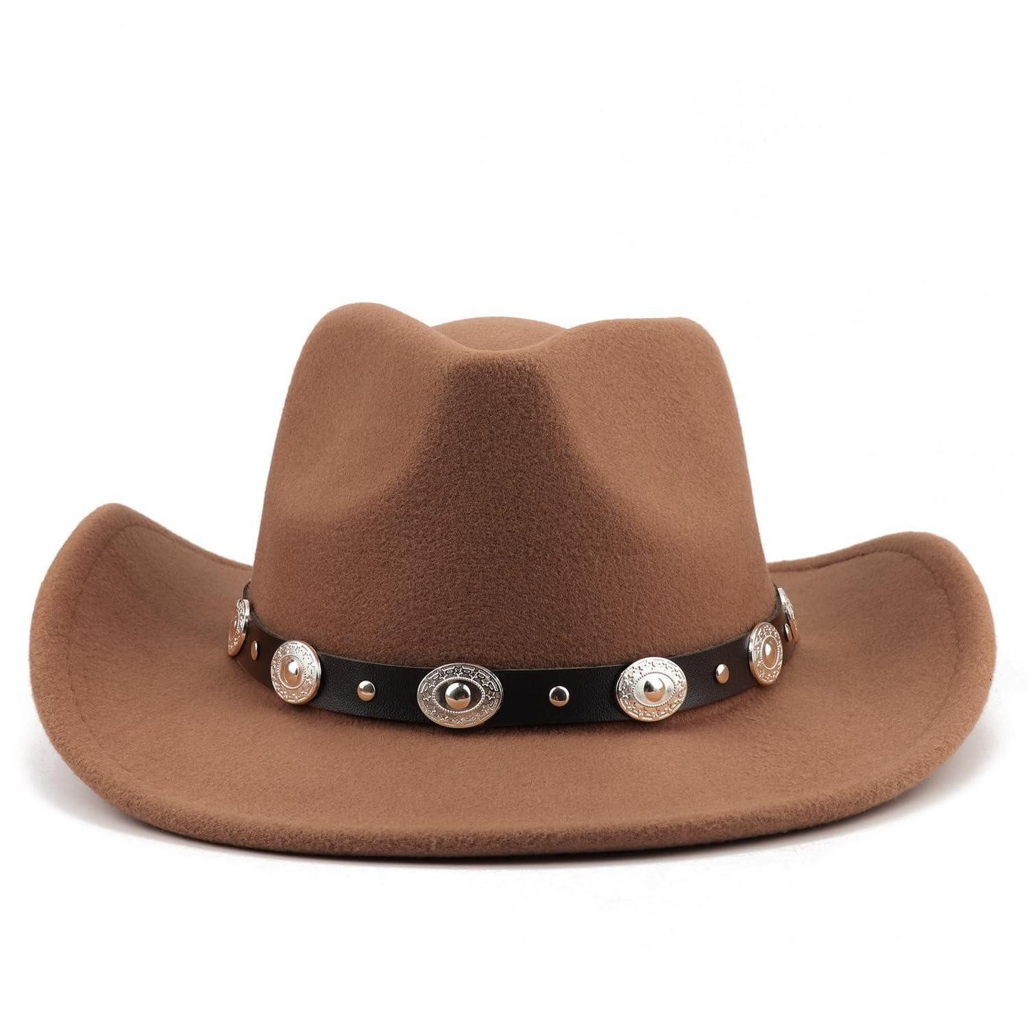 LuxusKollektion Fedora Fedora Hut Damen 1 Pc Fedora Hat: Brown Style-01 Einheitsgröße