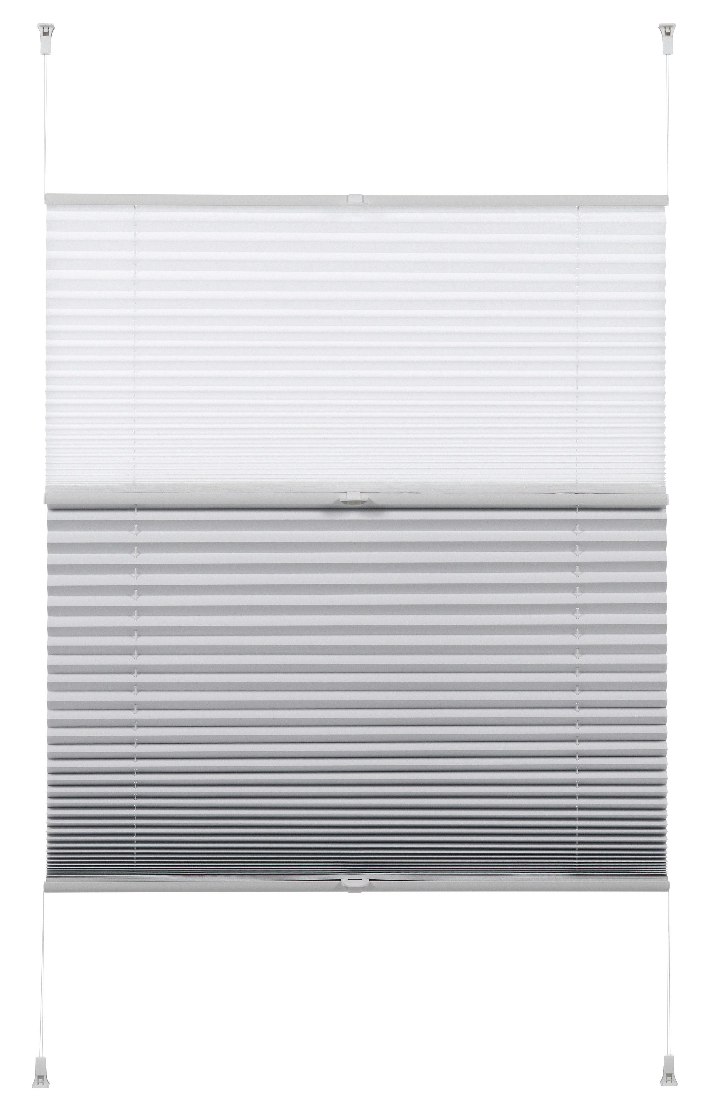 GARDINIA Plissee Easyfix Plissee Day + Night, verdunkelnd, ohne Bohren, verspannt, Klemmfix, lichtdurchlässig und zugleich abdunkelnd mit Thermobeschichtung