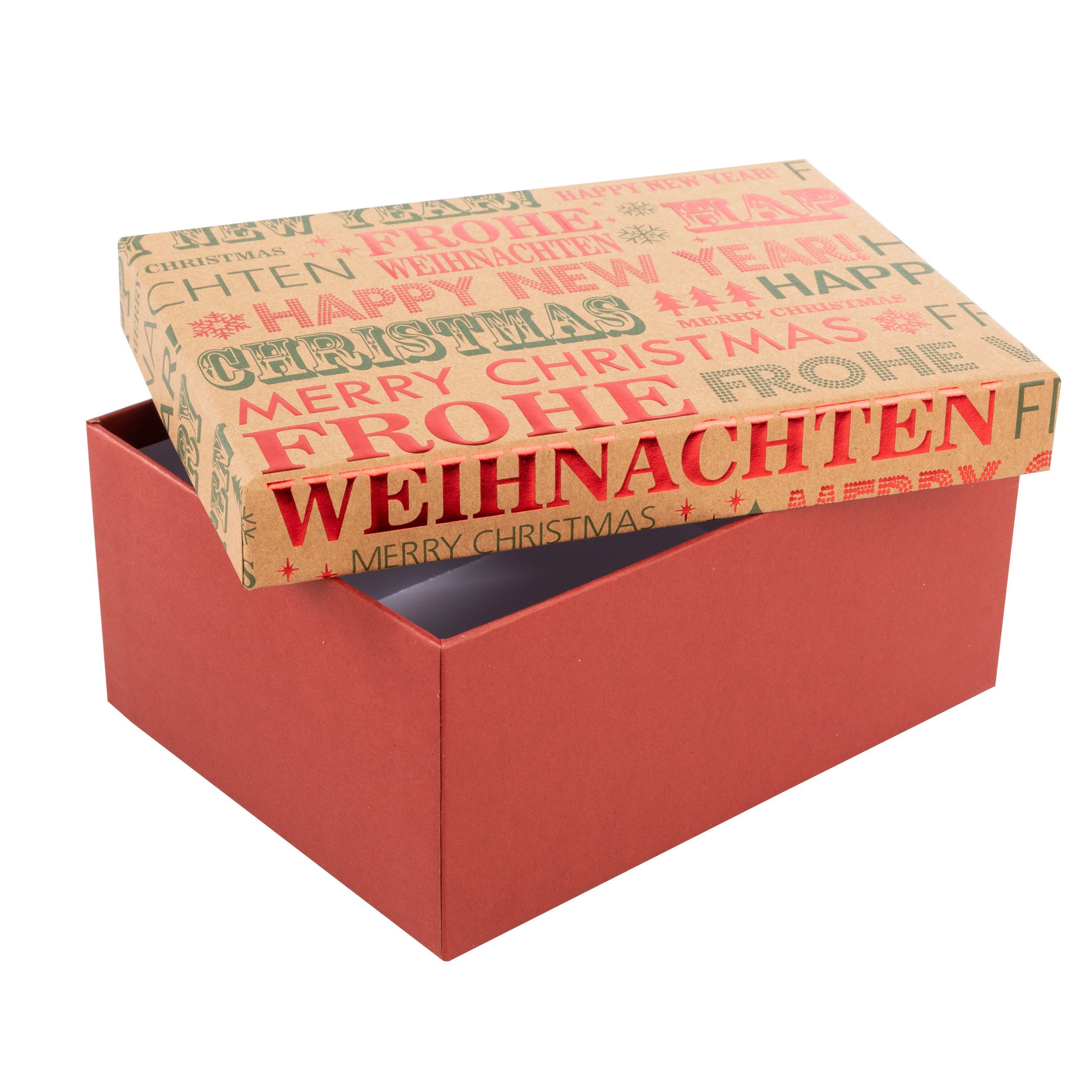 Idena Aufbewahrungsbox Idena Geschenkbox Frohe Weihnachten / Happy New Year 20x15x9cm