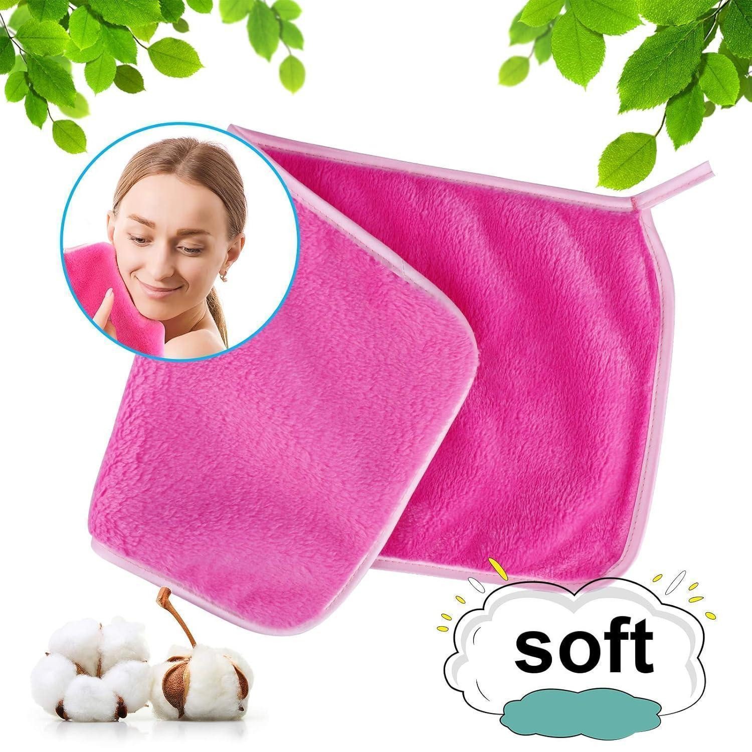 PHOGARY Gesichtsreinigungstücher Abschminktücher Mikrofaser 5er Pack, Make-Up Entferner