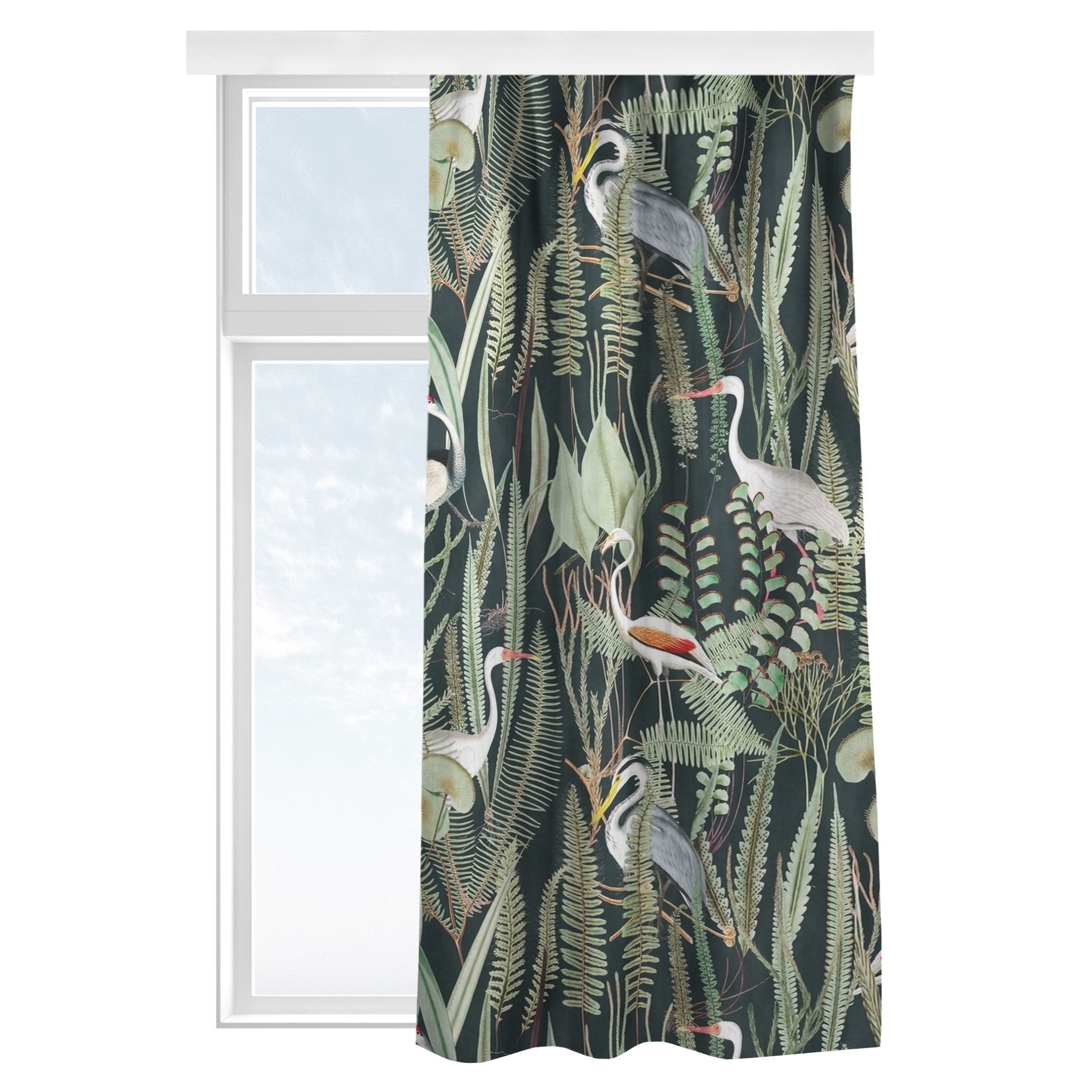 Bilderdepot24 Vorhang Gardine Aquarell Tropisch Modern Flamingos Störche Pf günstig online kaufen