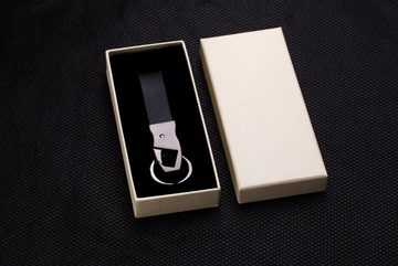 Cerbery Schlüsselanhänger Schlüsselanhänger aus Leder mit Ringen und Geschenkbox, Kunstleder