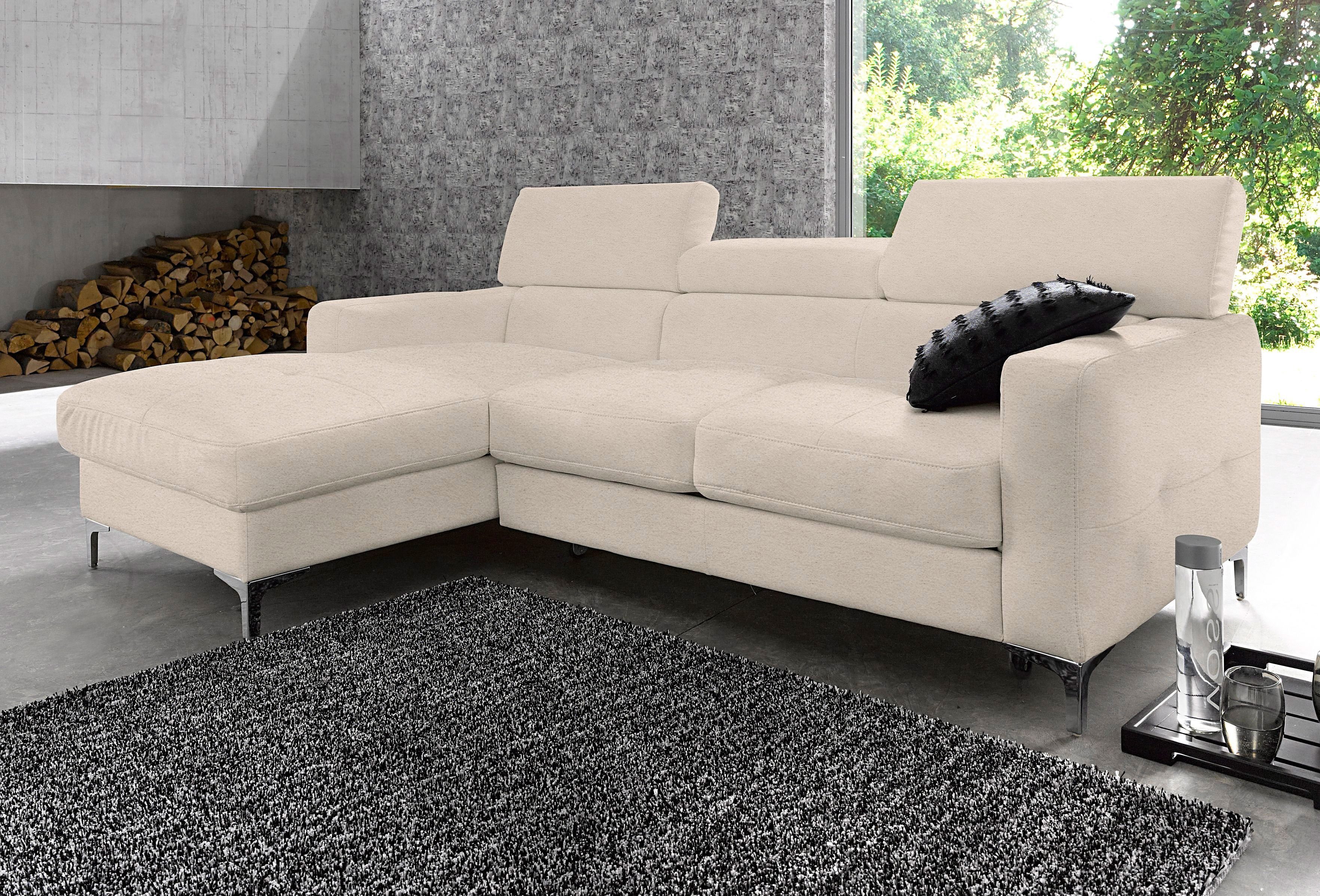 COTTA Ecksofa Sammy L-Form, mit Kopfteilverstellung, wahlweise mit Bettfunktion