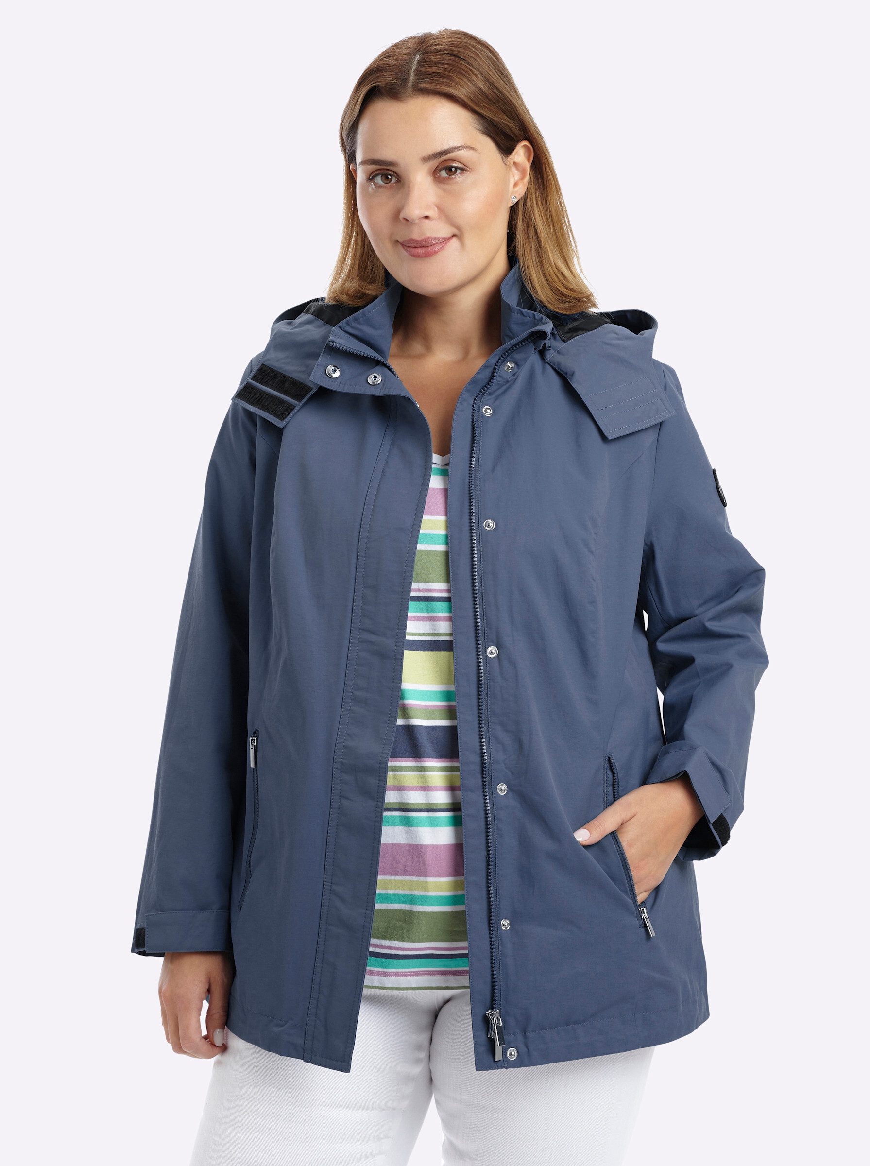 Sheego Allwetterjacke Übergangsjacke Langarm