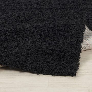 Hochflor-Läufer UNI CHIC 2305, Surya, rechteckig, Höhe: 37 mm, Flauschig, Langflor, Wohnzimmer Flurteppich, Schwarz