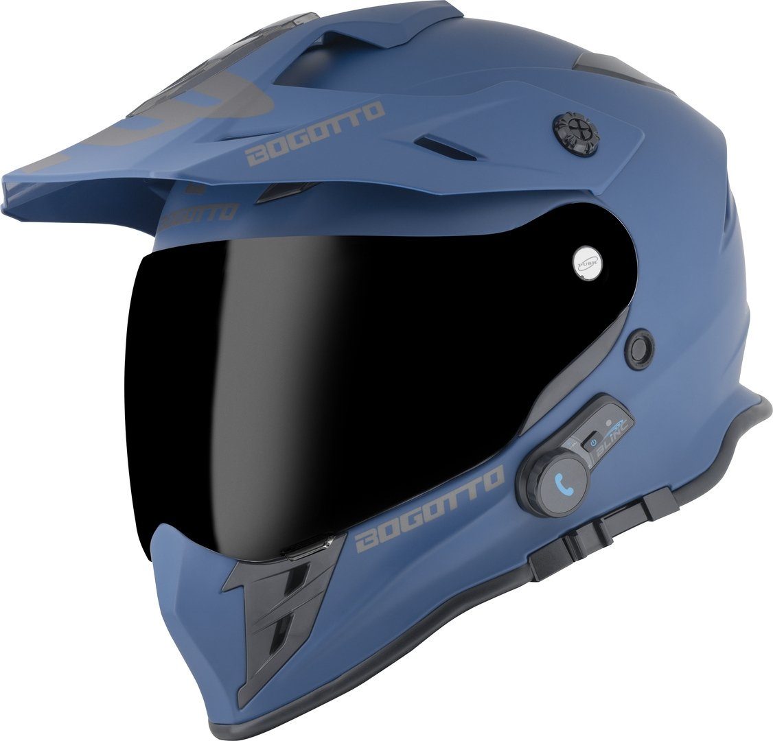 Bogotto Motocrosshelm H331 BT Bluetooth Enduro Helm, Integriertes Kommunikationssystem,geeignet Für Brillenträger,vorb – Bild 2 von 5