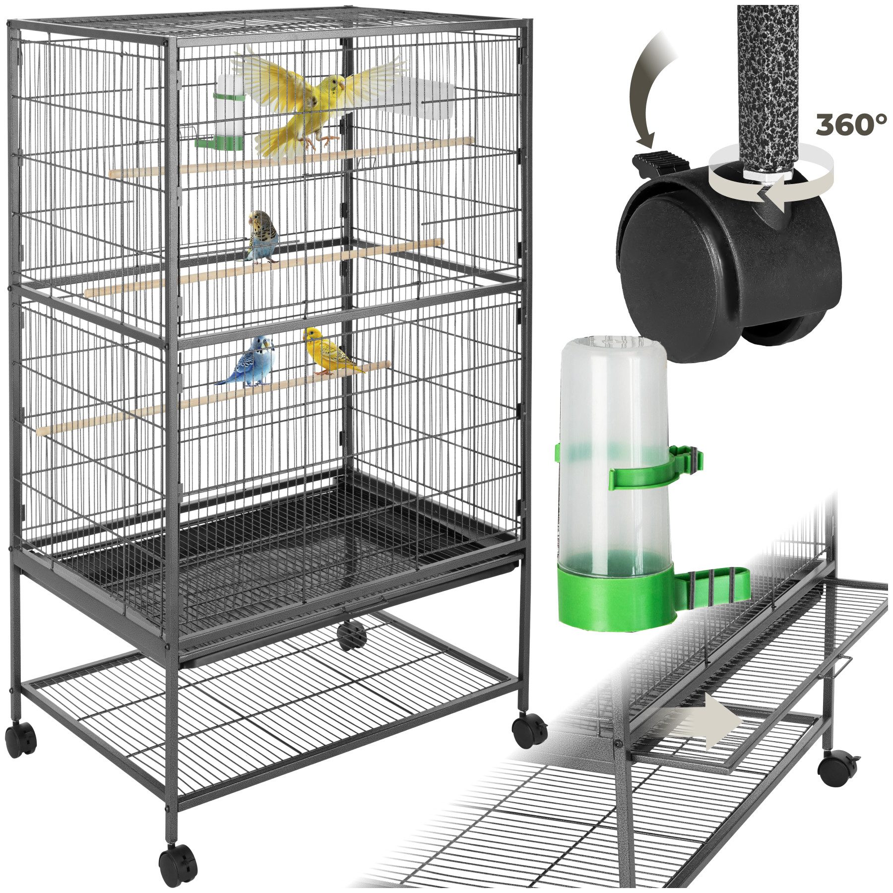 tectake Vogelkäfig Vogelhaus 131cm hoch, in günstig online kaufen