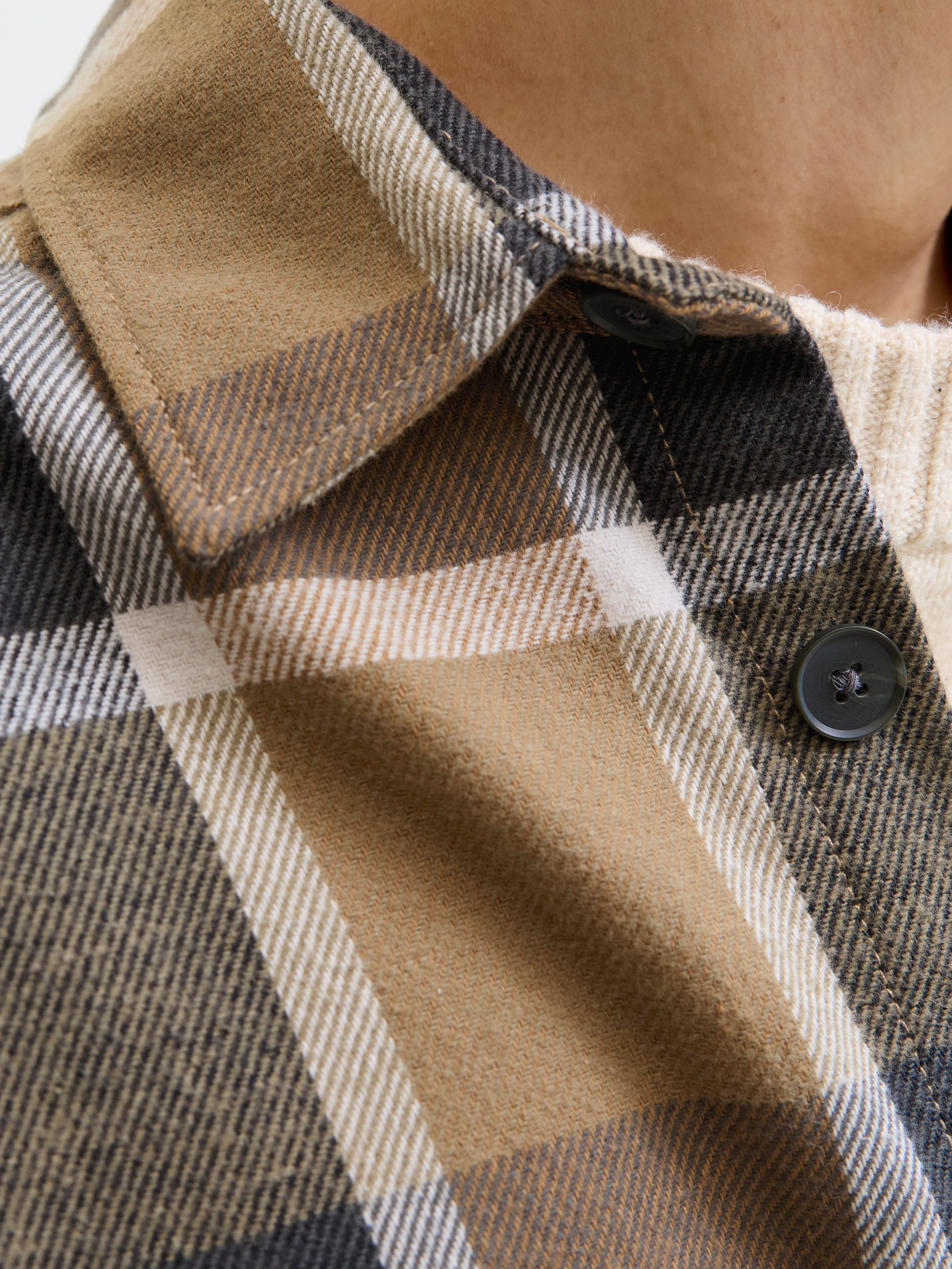 Jack & Jones Langarmhemd JPRRAYLE MELANGE CHECK L/S OVERSHIRT SN