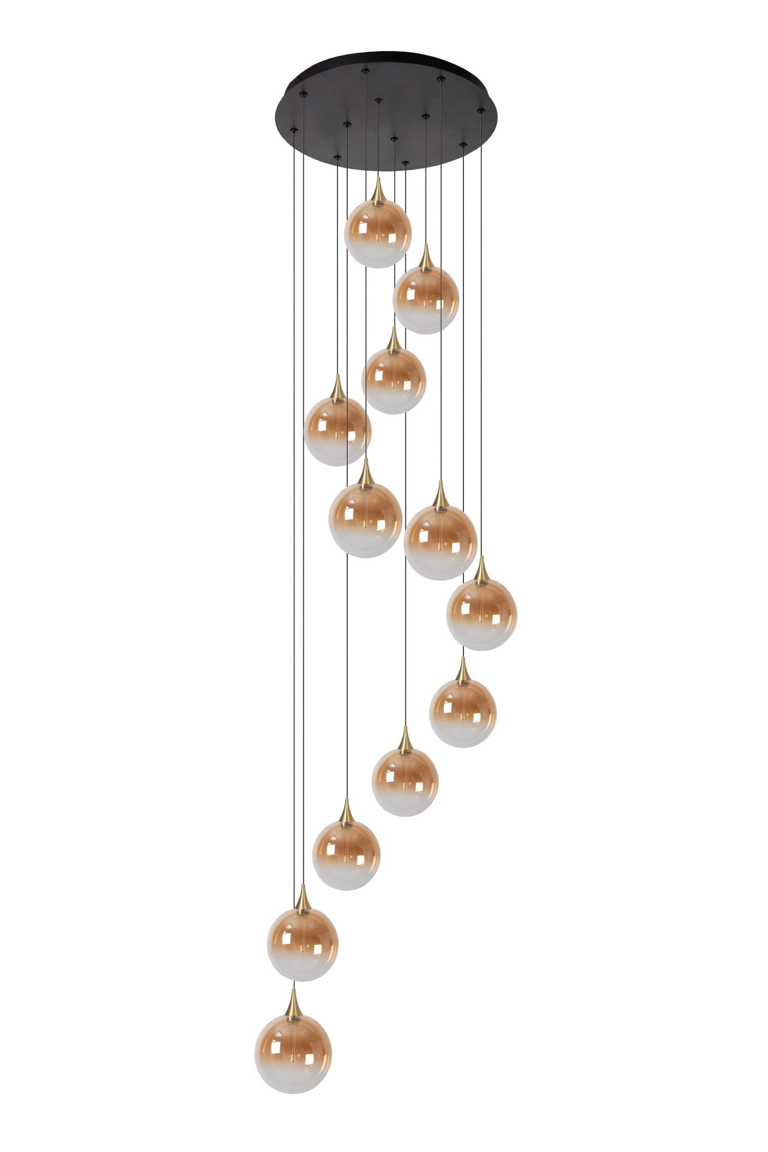 Licht-Erlebnisse Pendelleuchte WERIN, LED fest integriert, Warmweiß, LED Rauchglas Metall warmweiß 2700 K 280 lm H: max. 326 cm Modern