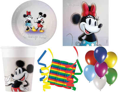 Procos Einweggeschirr-Set 140-tlg. Set Kindergeburtstag Party Feier Fete Deko Motto Disney 100 (140-tlg), 8 Personen, Pappe