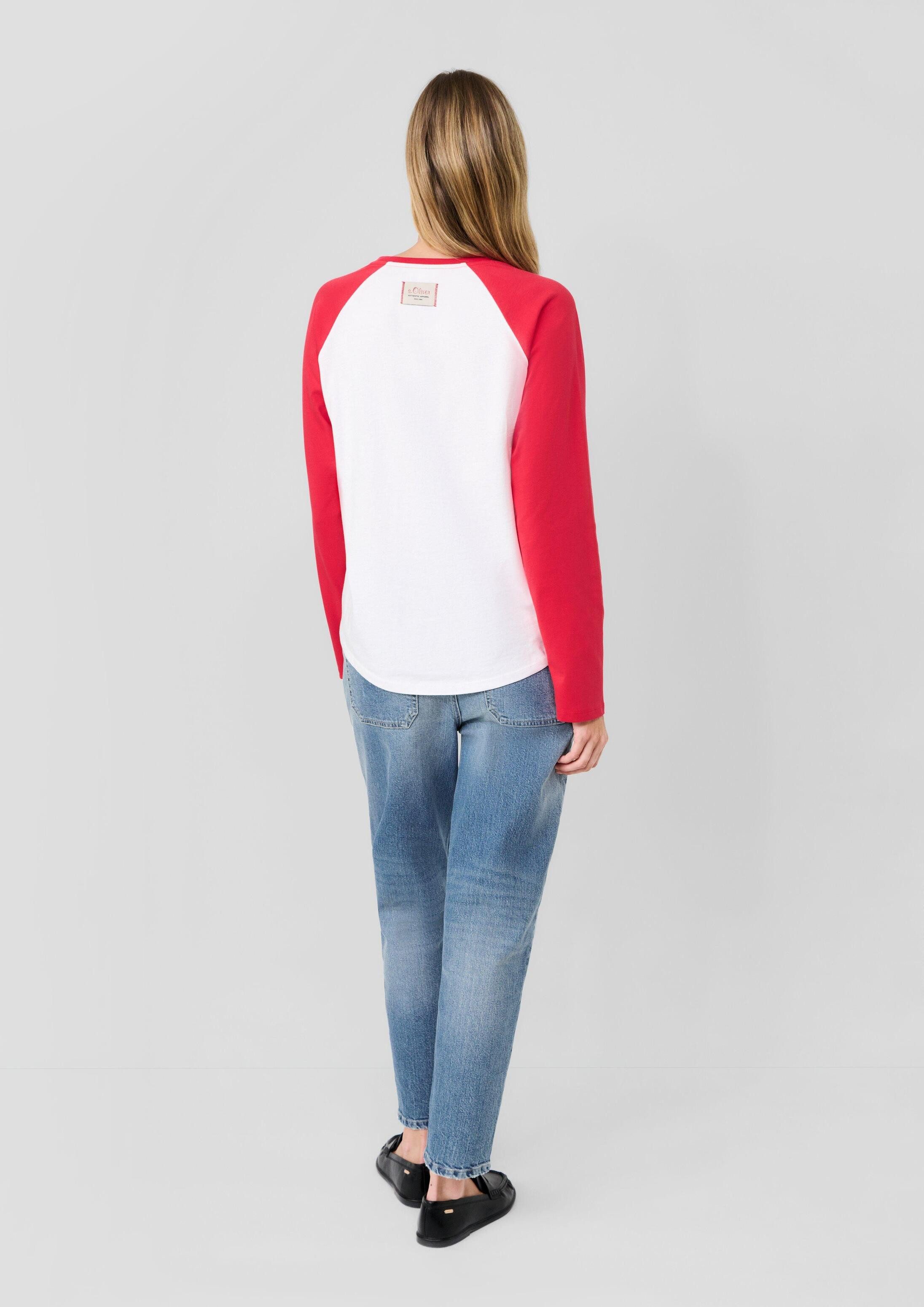 s.Oliver Langarmshirt T-Shirt s.Oliver x Heidi Klum: Raglanshirt mit Colour-Blocking – Bild 3 von 5