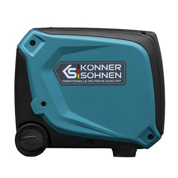 Könner & Söhnen Stromerzeuger KS 4000iE S, 4,00 in kW, (Schallgedämmtes Gehäuse (66 dB Lpa 7m), 2хSchuko 230 V, 1-tlg., multifunktionale LED-Anzeige 6-in-1, vereinfachtes Elektro-Startsystem), Kupferwicklung, Kurzschluss- und Überlastschutz, ATS-Anschluss, EURO V