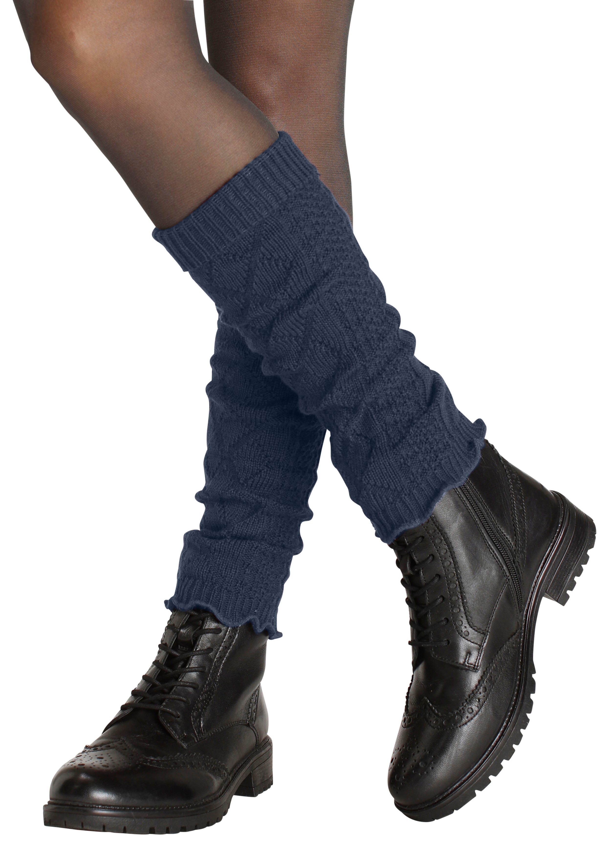 Lavana Stulpensocken gestrickte Beinstulpen, Beinwärmer für Ballett, Tanz und Sport (Packung, 2-Paar) mit Zopfstrickmuster. Reduzierter Preis € 12,99. Unverbindliche Preisempfehlung € 16,99, (€ 6,50 pro 1 Paar)
