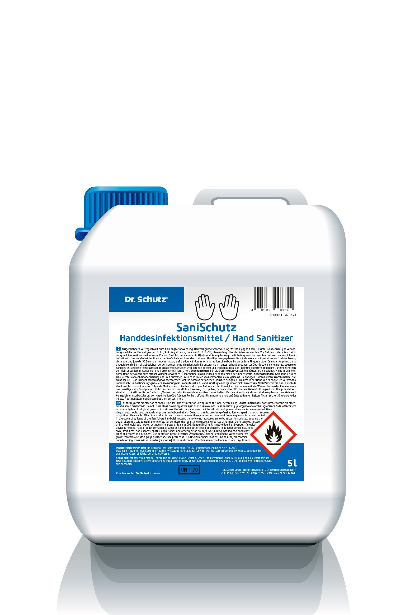 DR. SCHUTZ Vliestapete Dr. Schutz Händedesinfektionsmittel SaniSchutz 5 l