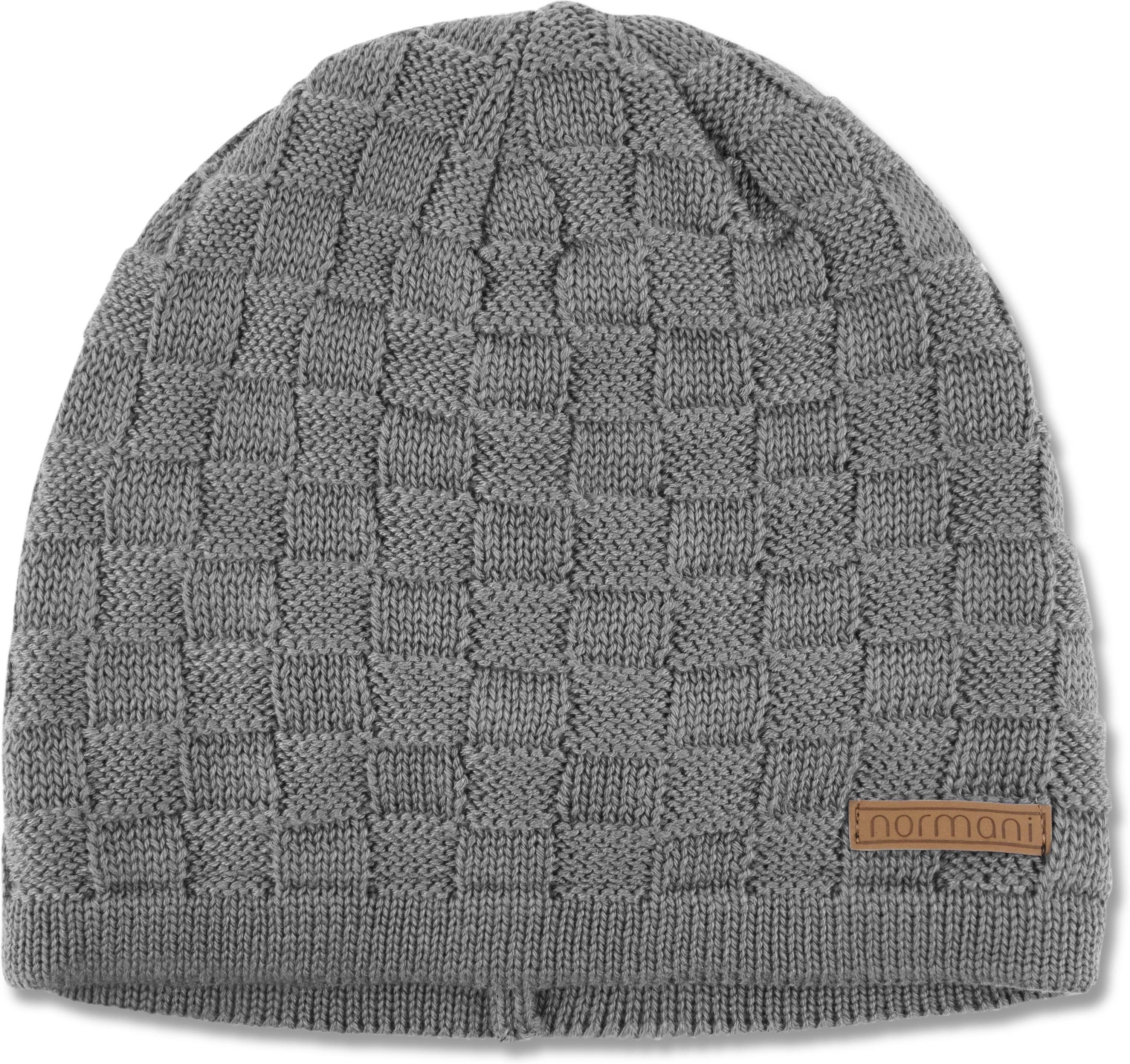normani Strickmütze Winterset aus Merinowolle Schal und Mütze Muster