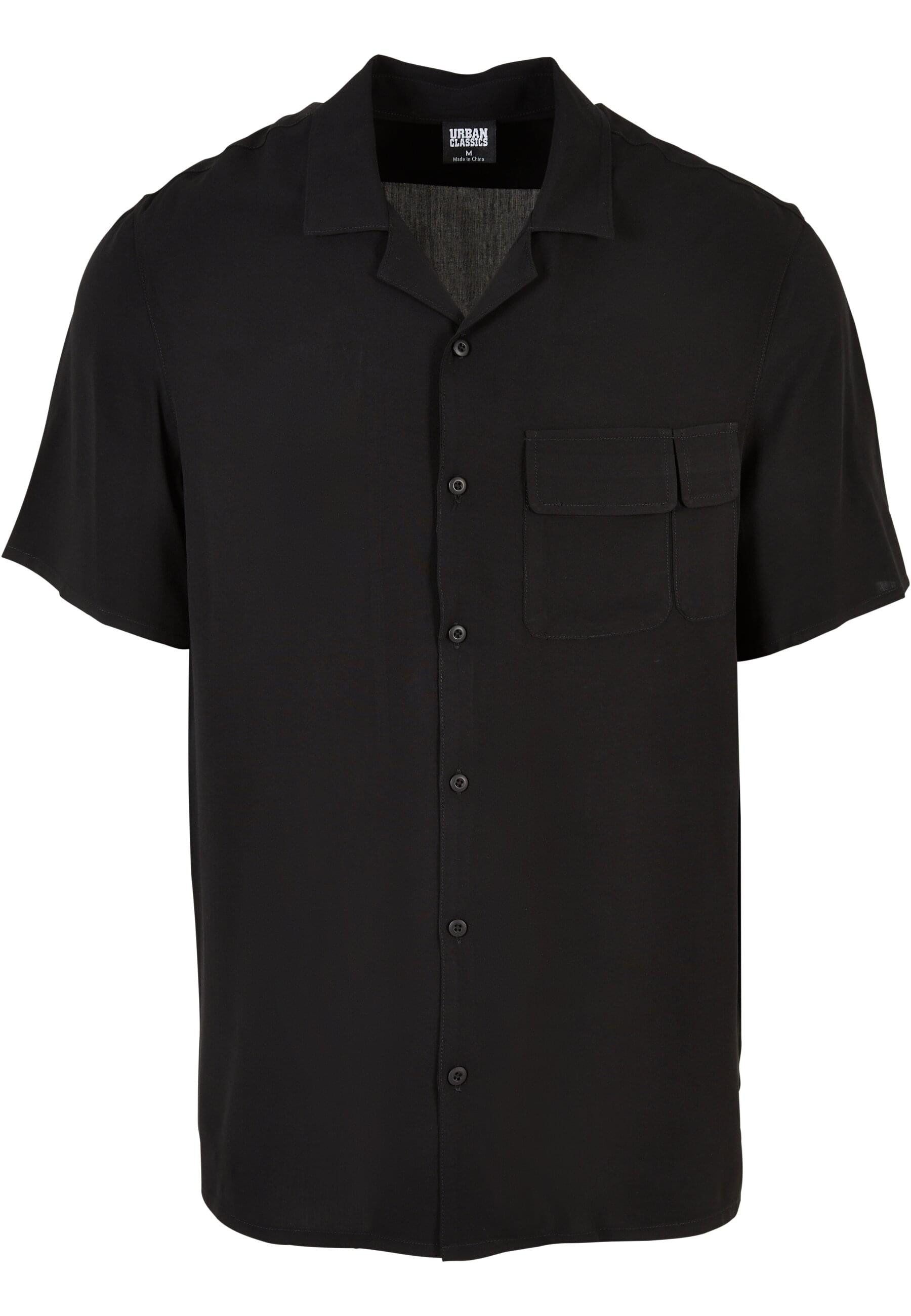 Langarmhemd Urban Classics Herren Viscose Camp Shirt