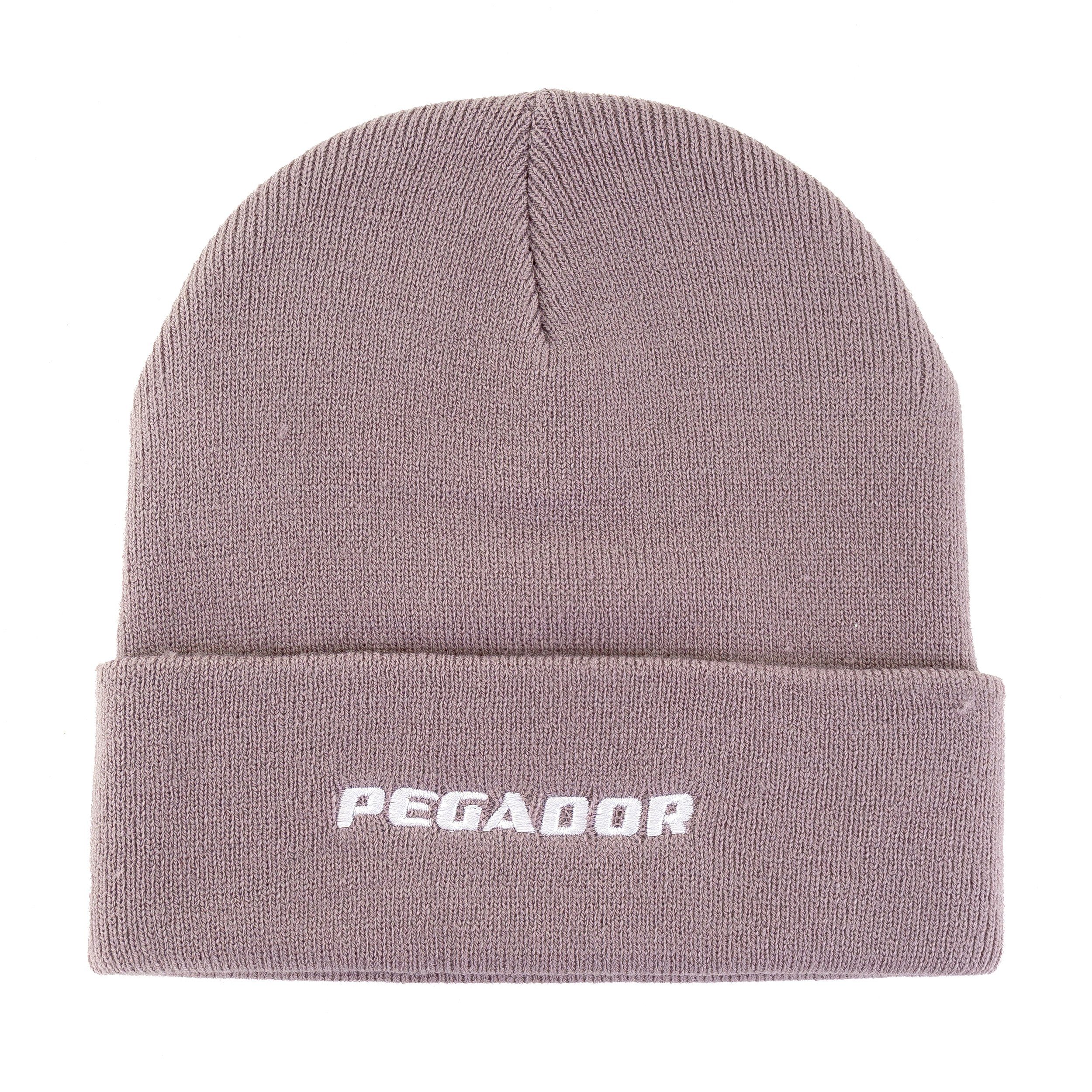 Pegador Strickmütze Pegador Logo Beanie grey Strickmütze white melange Mütze