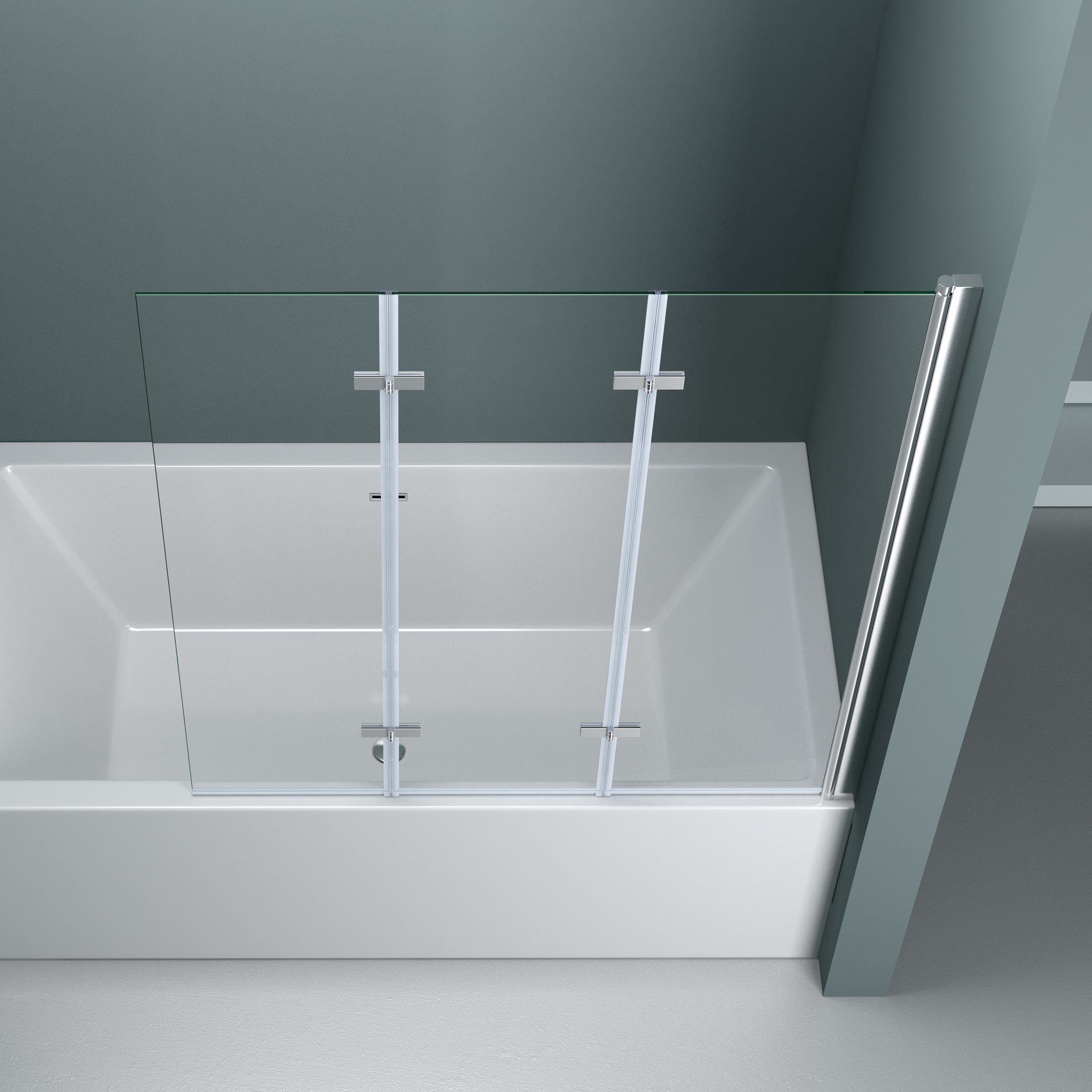 doporro Duschwand für Badewanne Badewannenaufsatz inkl. günstig online kaufen