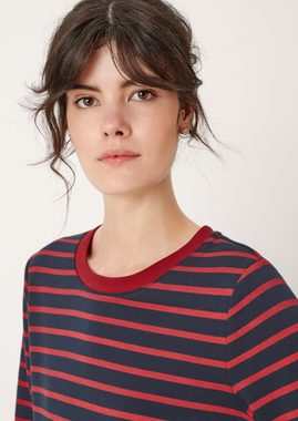 s.Oliver Sweatshirt Sweatshirt mit Streifen Kontrast-Details