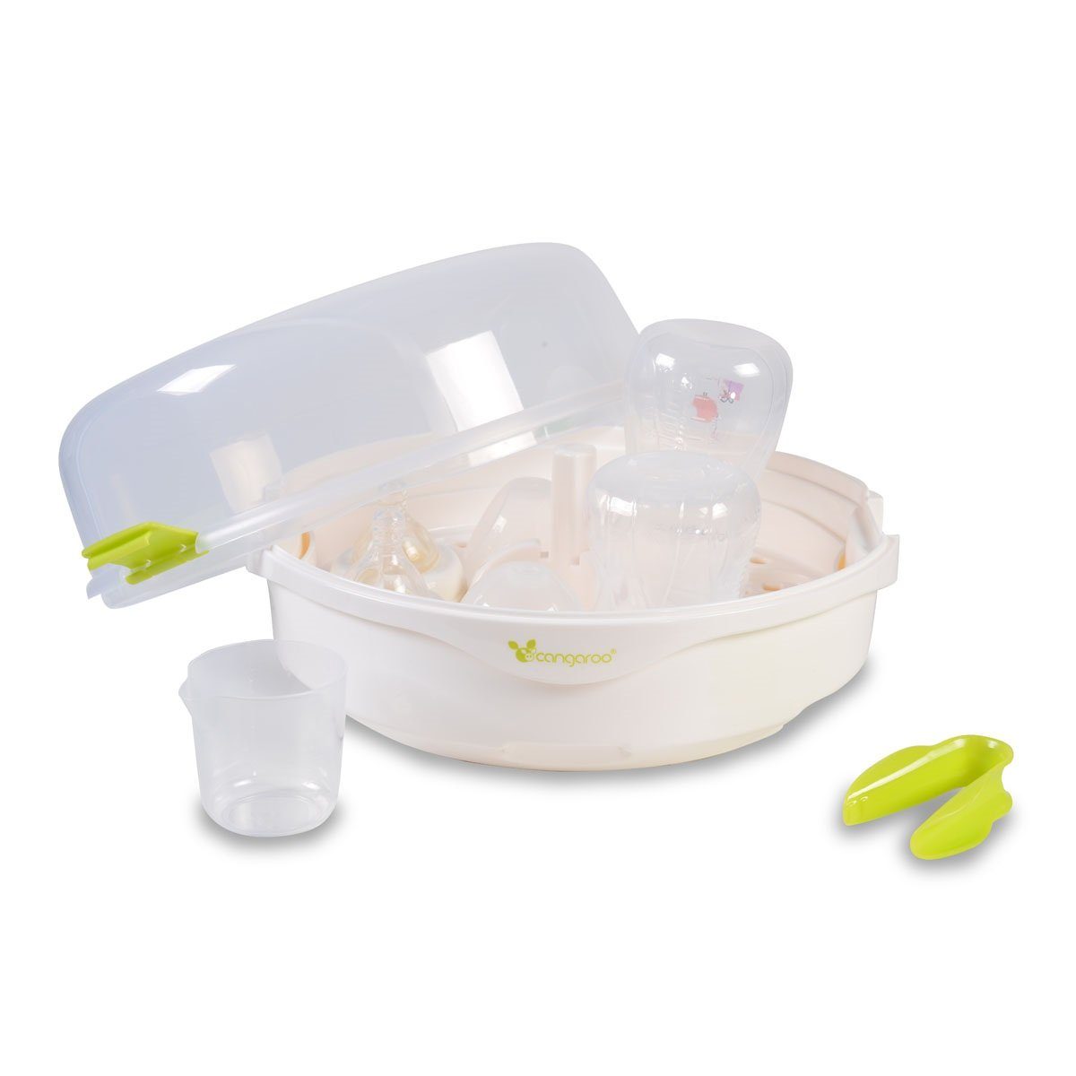 Sterilisator 15,5 cm hoch Flaschen Mikrowellensterilisator, maximal Fresh Cangaroo 5 Zubehör Babyflasche