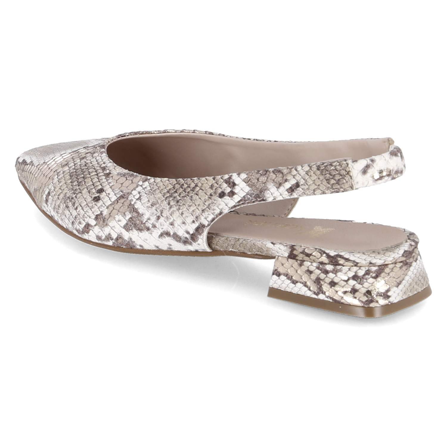 Kaerlek Kaerlek K110 Platino Damen Leder silber Slingpumps