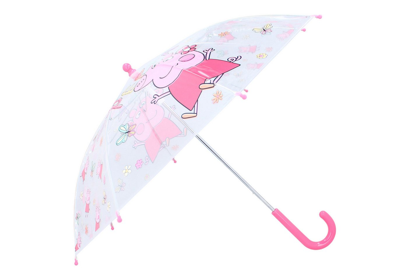 Peppa Pig Partnerschirm Schirm Ø 71 cm – Bunter Regenschirm für Kinder mit Peppa Pig Muster