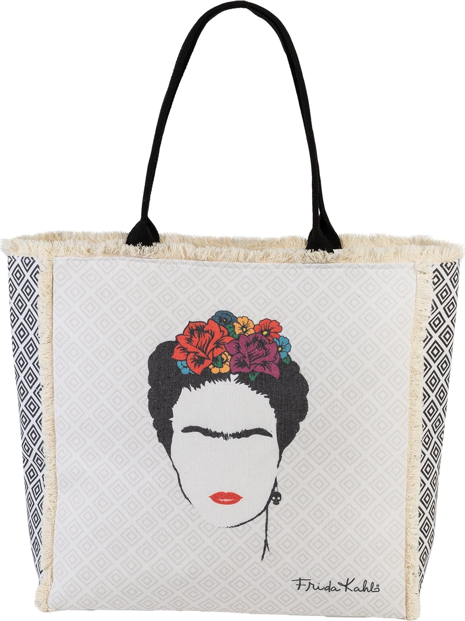 Frida Kahlo Henkeltasche Frida Kahlo Henkeltasche Canvas natur (Henkeltasch günstig online kaufen