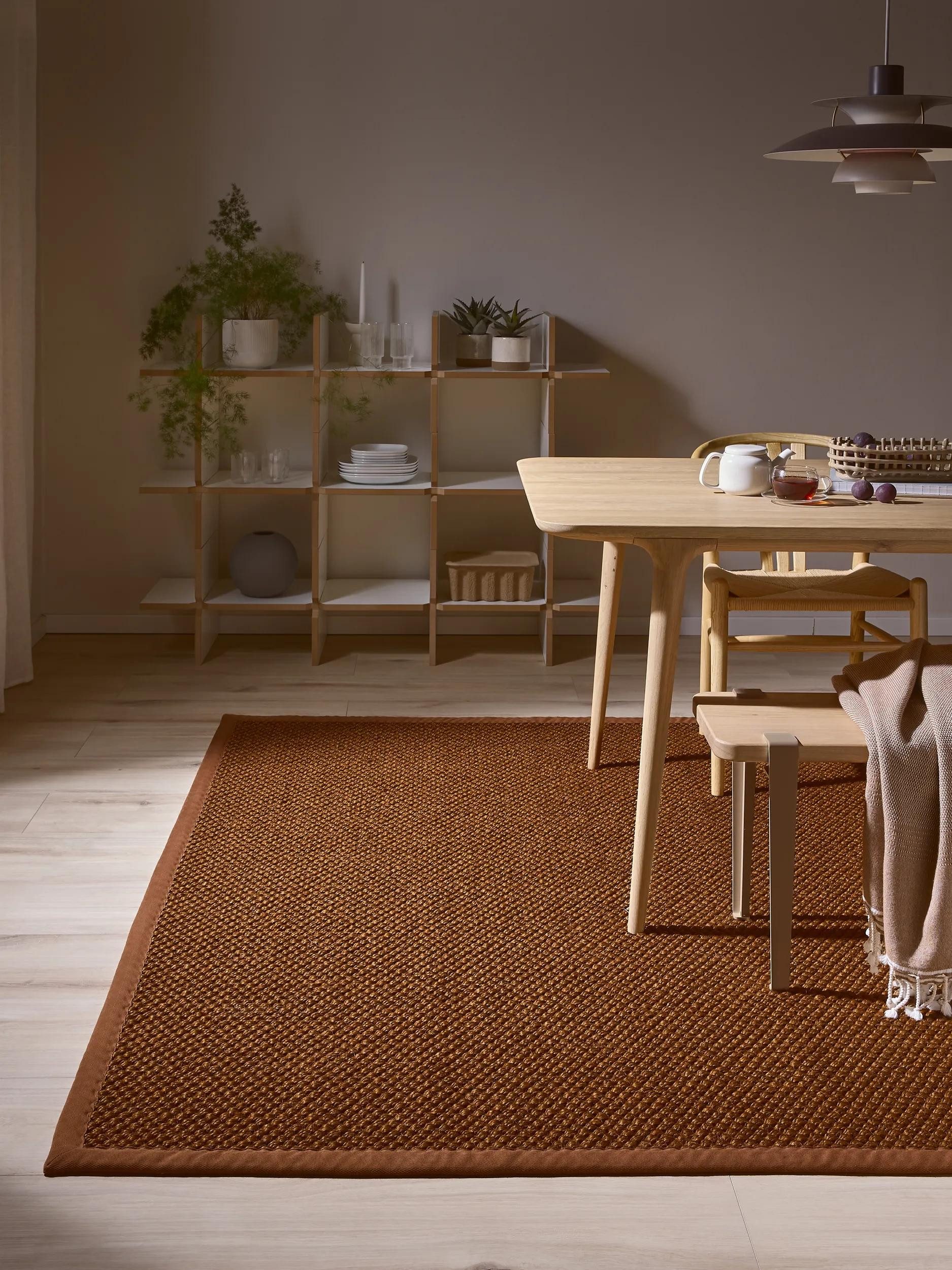 benuta Sisalteppich Greta, rechteckig, Höhe: 5 mm, 100% Sisal Naturfaser, Teppich Wohnzimmer, Esszimmer, Schlafzimmer