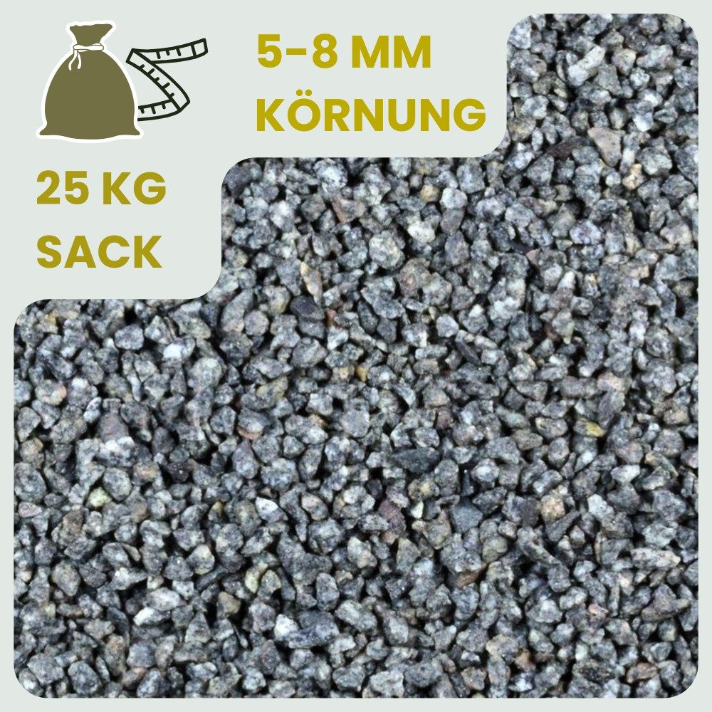 GarPet Zierkies Kieselsteine Garten Zierkies Granit 25 kg Grau Aquarium Kies Gabion
