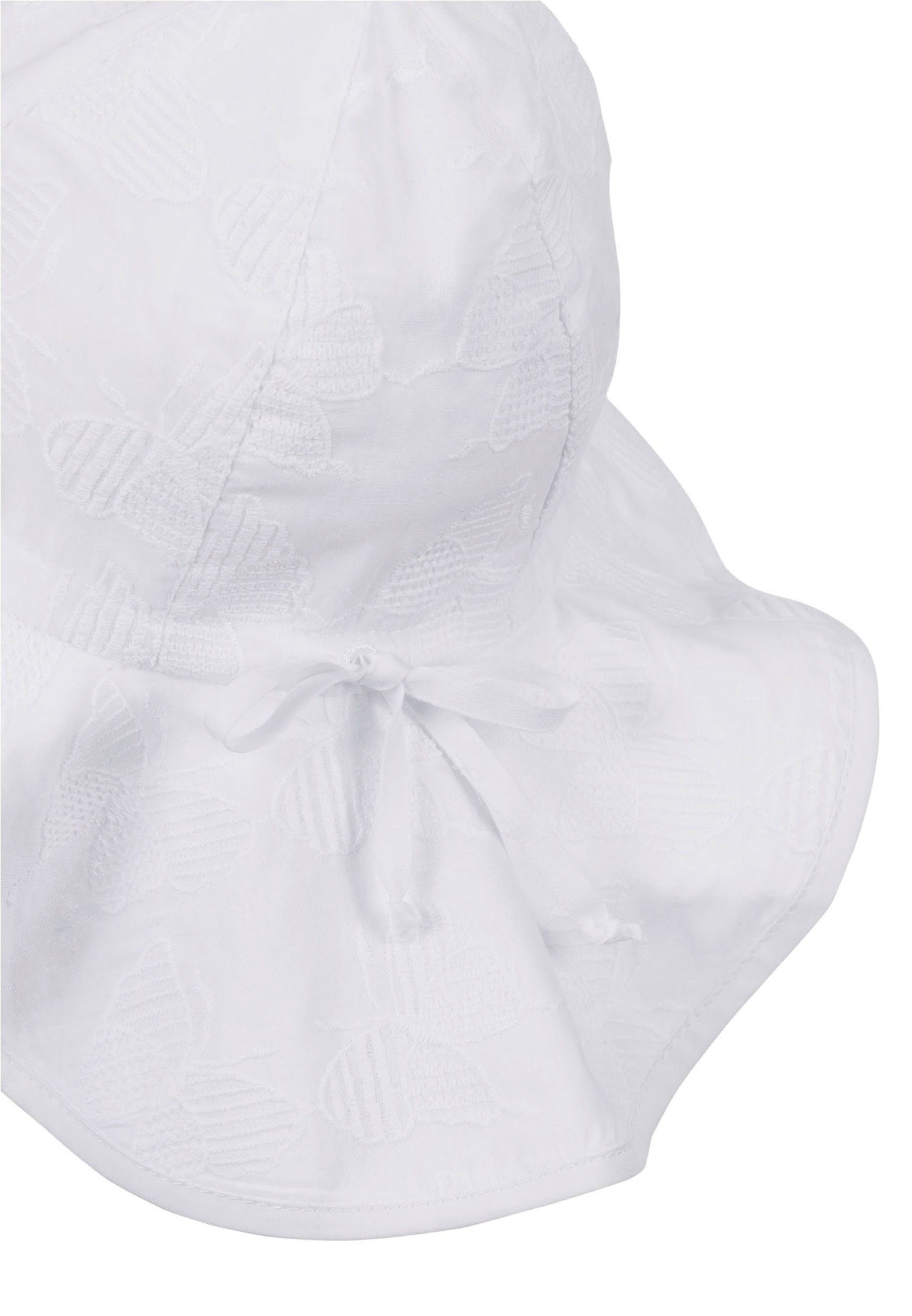 Sonnenschutz (1-St., Nackenschutz für und Sterntaler® den Sommer) Beanie Baby Flapper mit 50+ Mütze idealer Schirmmütze Größenregulierungsband UV-Schutz