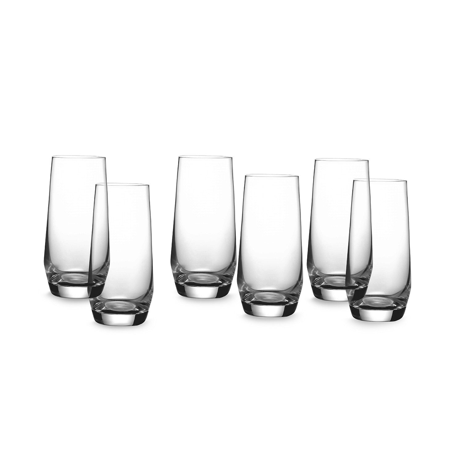 ECHTWERK Gläser-Set Wasser-Gläser, Robuste Trinkgläser, 6-tlg., Glas, formschöne, robuste Trinkgläser aus hochklarem Glas