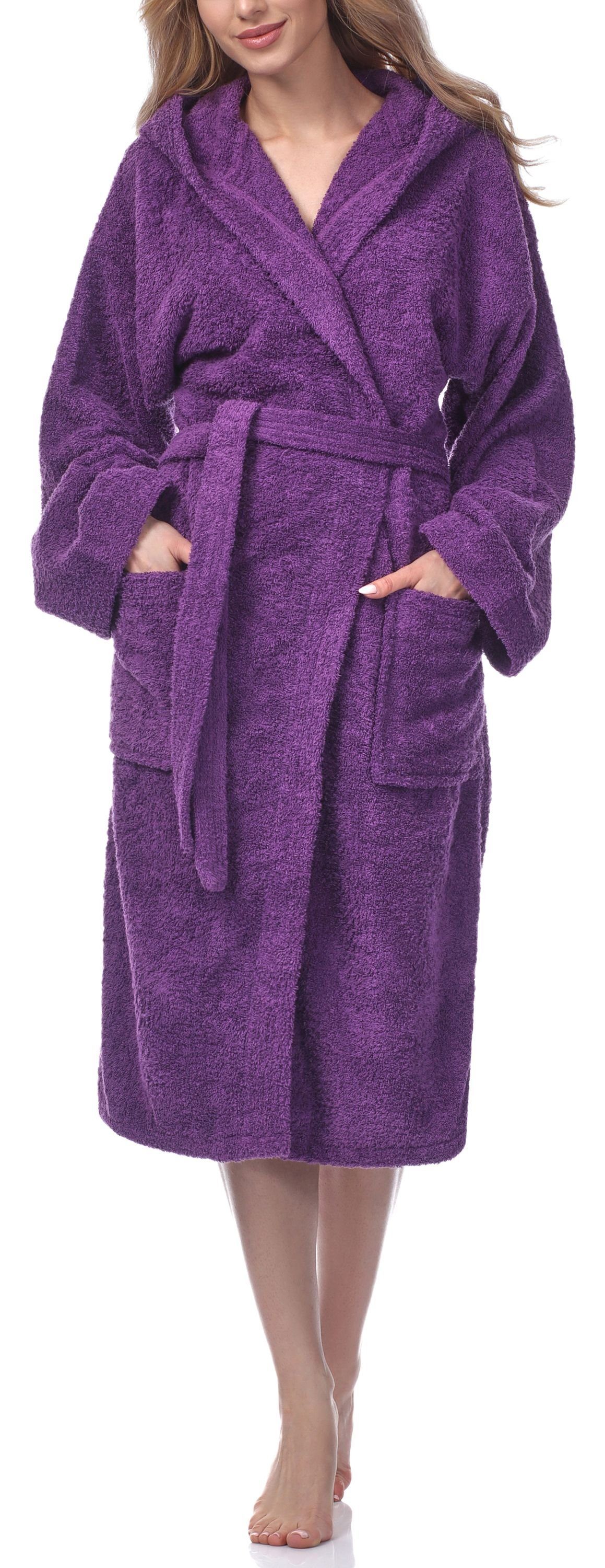 Bademantel Lila