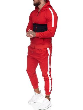 OneRedox Jogginganzug JG-1081 (Sportanzug Jogger Trainingsanzug, im modischem Design), Fitness Freizeit Casual