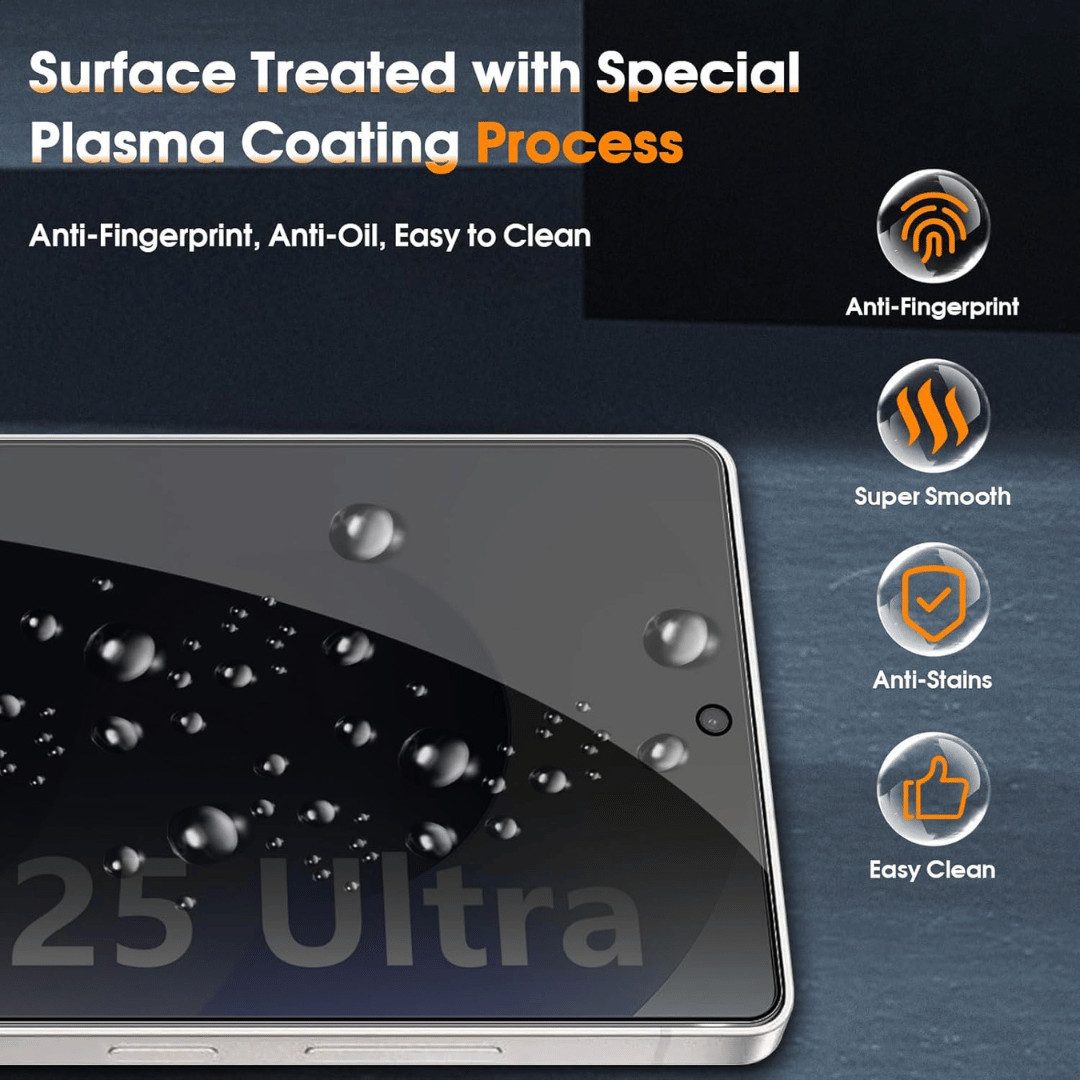 SmartUP Displayschutzglas 2X Schutzglas für Samsung Galaxy S25 Ultra Blickschutz Panzerglas Full für Samsung Galaxy S25 Ultra, Anti-Spy, Sichtschutz – Bild 5 von 5