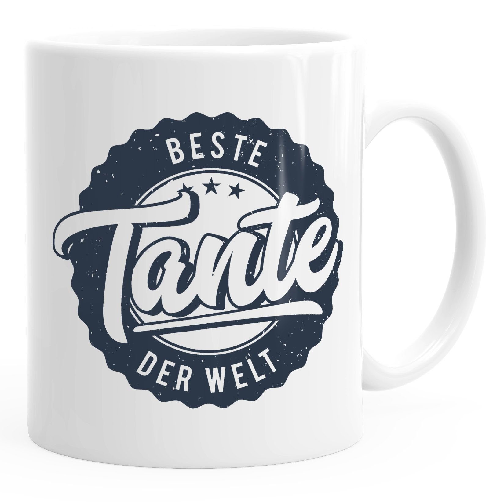 MoonWorks Tasse Kaffeetasse Beste Tante der Welt Geschenk Geschenktasse MoonWorks®, Keramik